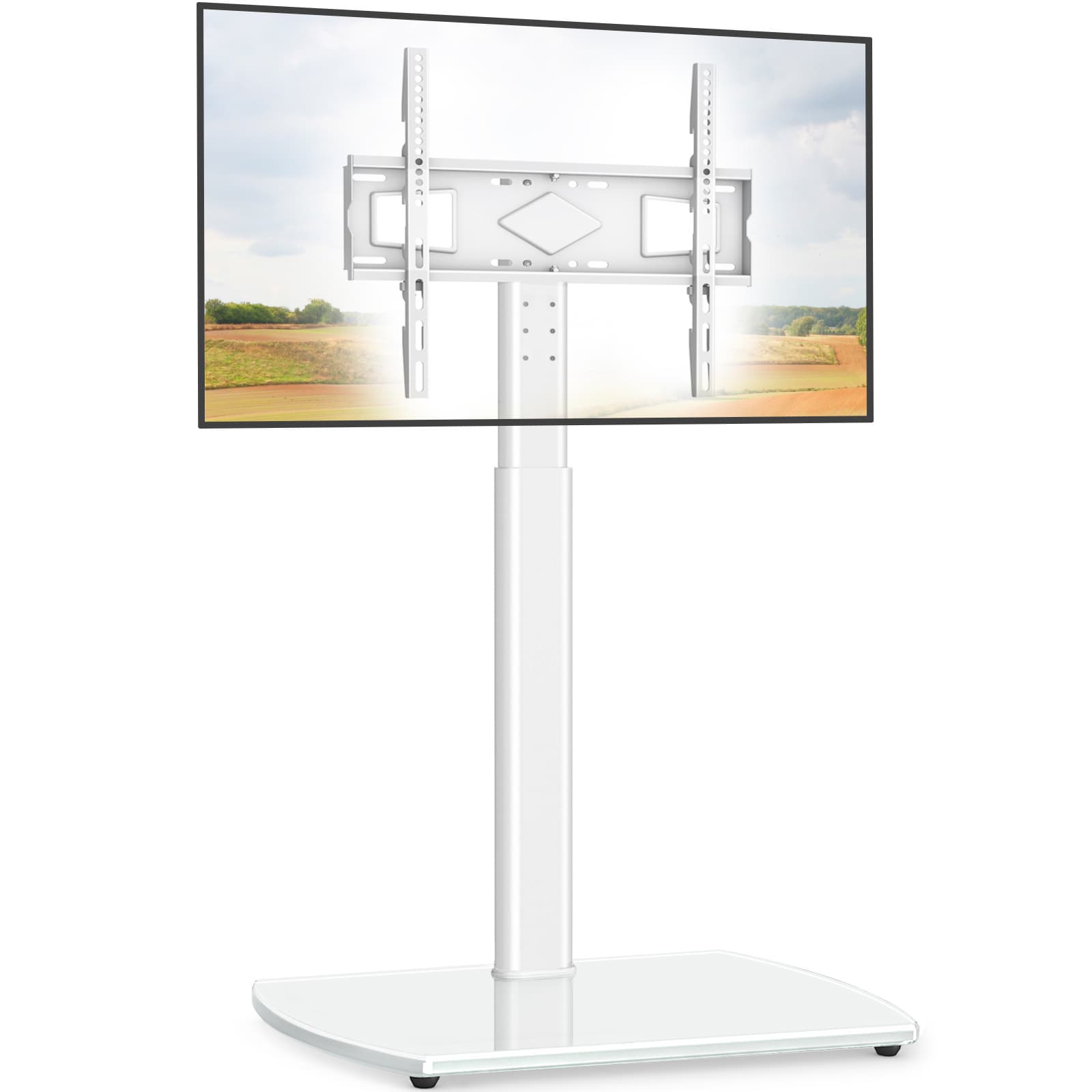 TEMU Swivel Tv Floor Stand With Mount For Tv/ Ultra, Universal For 32-65 Inch Lcd Led Flat Screen, Height Adjustable Tv Mount Stand With Shelf, Space Saving Corner Tv Stand For Home Office,c