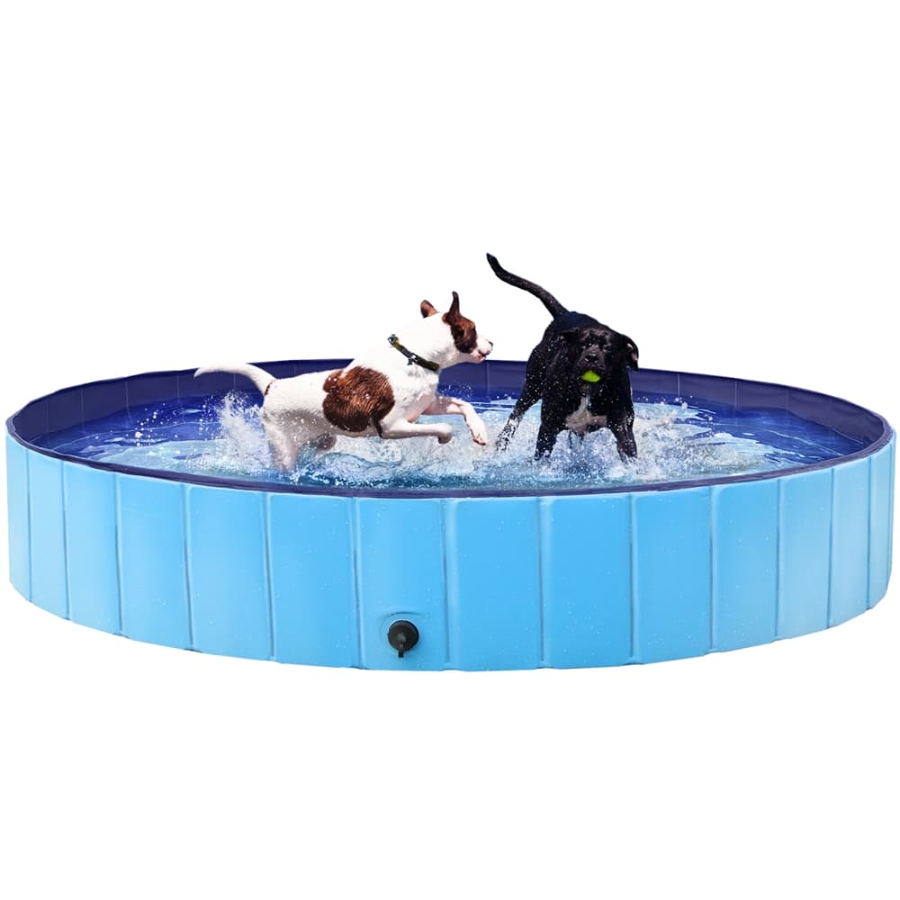 TEMU Xxl Foldable Pet Pool, Portable Dogs/cats Bath Tub Indoor And Outdoor, Pvc Portable Wash Tub For Pet Dogs And Cat