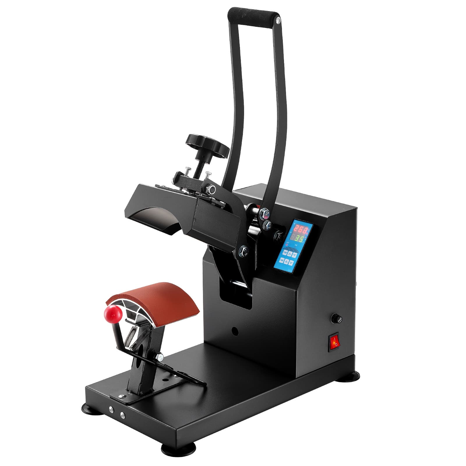 TEMU Vevor Heat Press 6x3.75inch Curved Element Hat Press Clamshell Design Heat Press For Hats Rigid Digital Lcd Timer And Temperature Control (6x3.75inch Clamshell Design)
