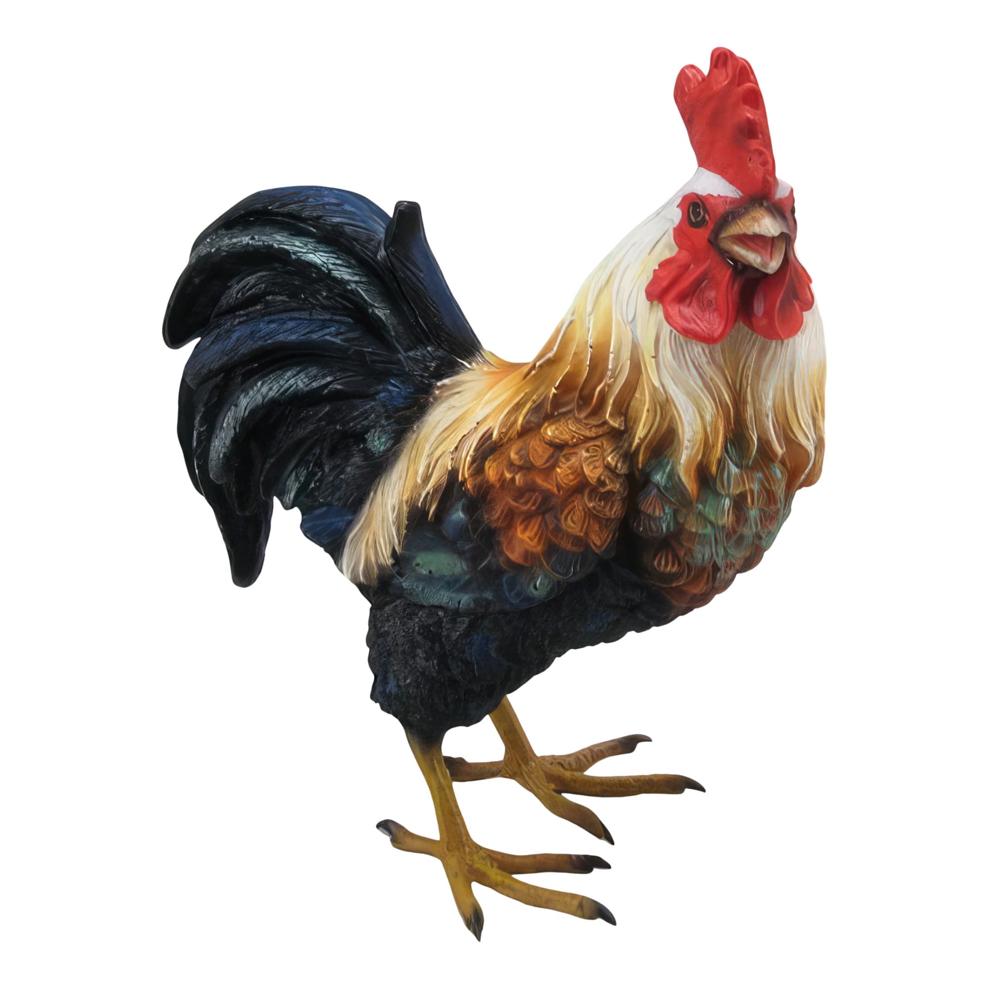 TEMU 5.5"h Rooster Figurine Statue Sculpture Ornament Decoration Home/room Decor And Perfect Gift Ideas For Women/men, House Warming, Holidays And Birthdays Great Collectible Addition