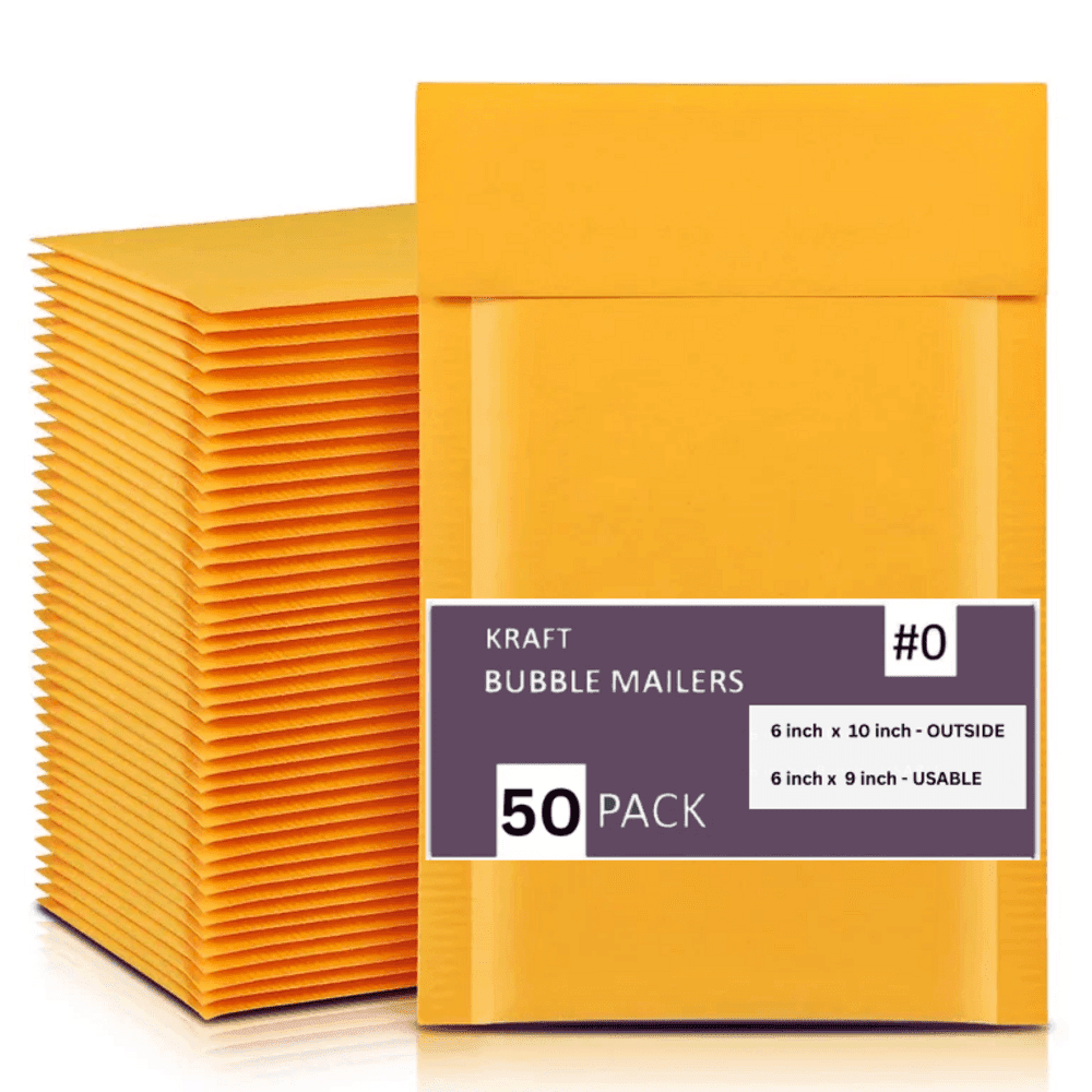 TEMU Bubble Mailers 6x10 Inch 50 Pack, Waterproof Cushioned Bubble Mailers, Padded Envelopes Shipping Bags Packaging For Small Business, Self Seal Bubble Envelopes, 0 Bulk Envelopes, Yellow