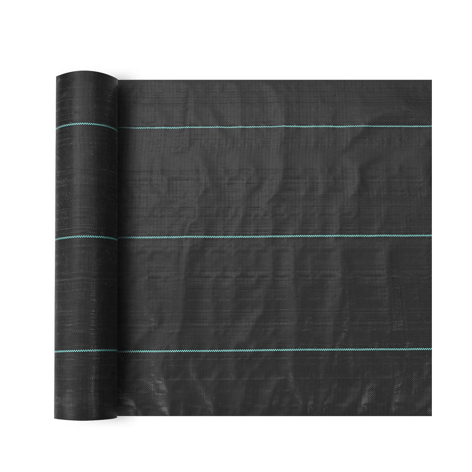 TEMU Vevor Barrier Landscape Fabric, 6100ft Heavy Duty Garden Fabric, Woven Pp Control Fabric, Driveway Fabric, Geotextile Fabric For Landscaping, Ground Cover, Blocker Mat, Black