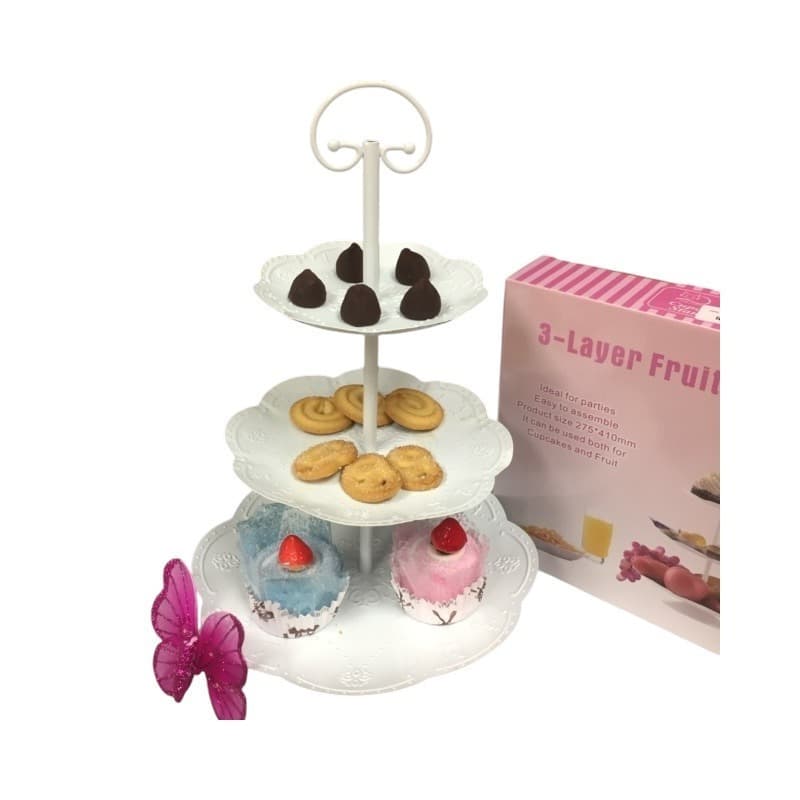 TEMU 3 Tiers Iron Metal Dessert Cupcake Victorian Garden Party