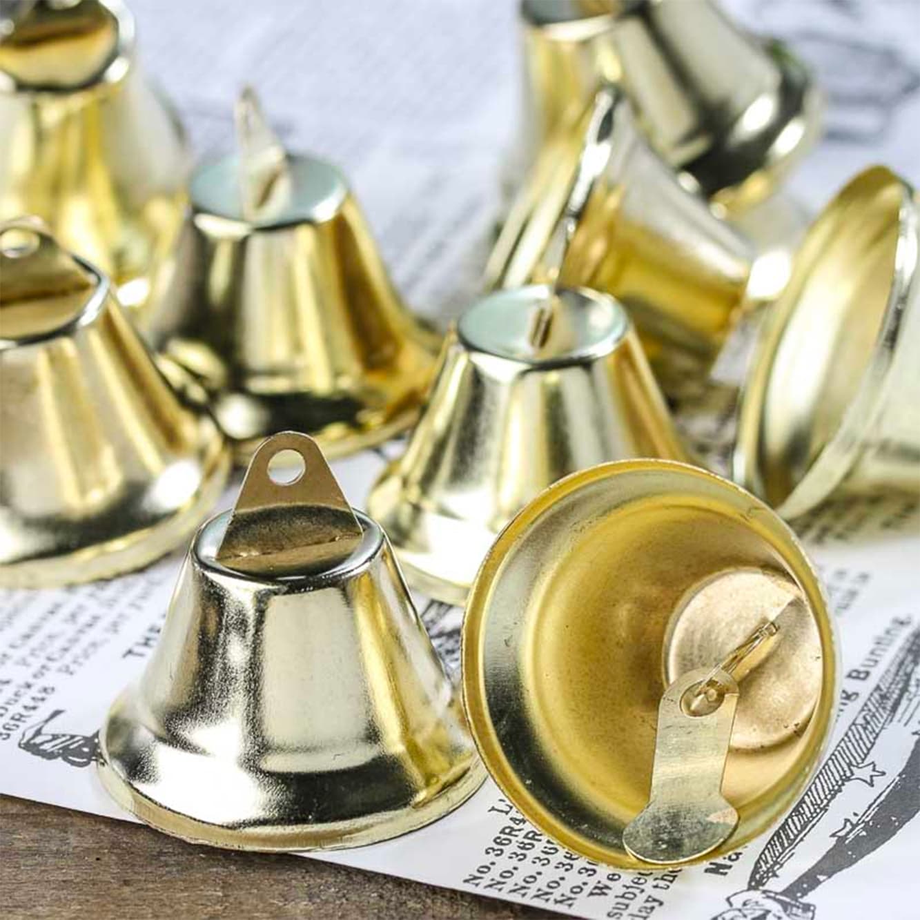 TEMU 72 Pieces Gold Bells, For Craft And Favor Decorating Bell Size: 5/8 Inch