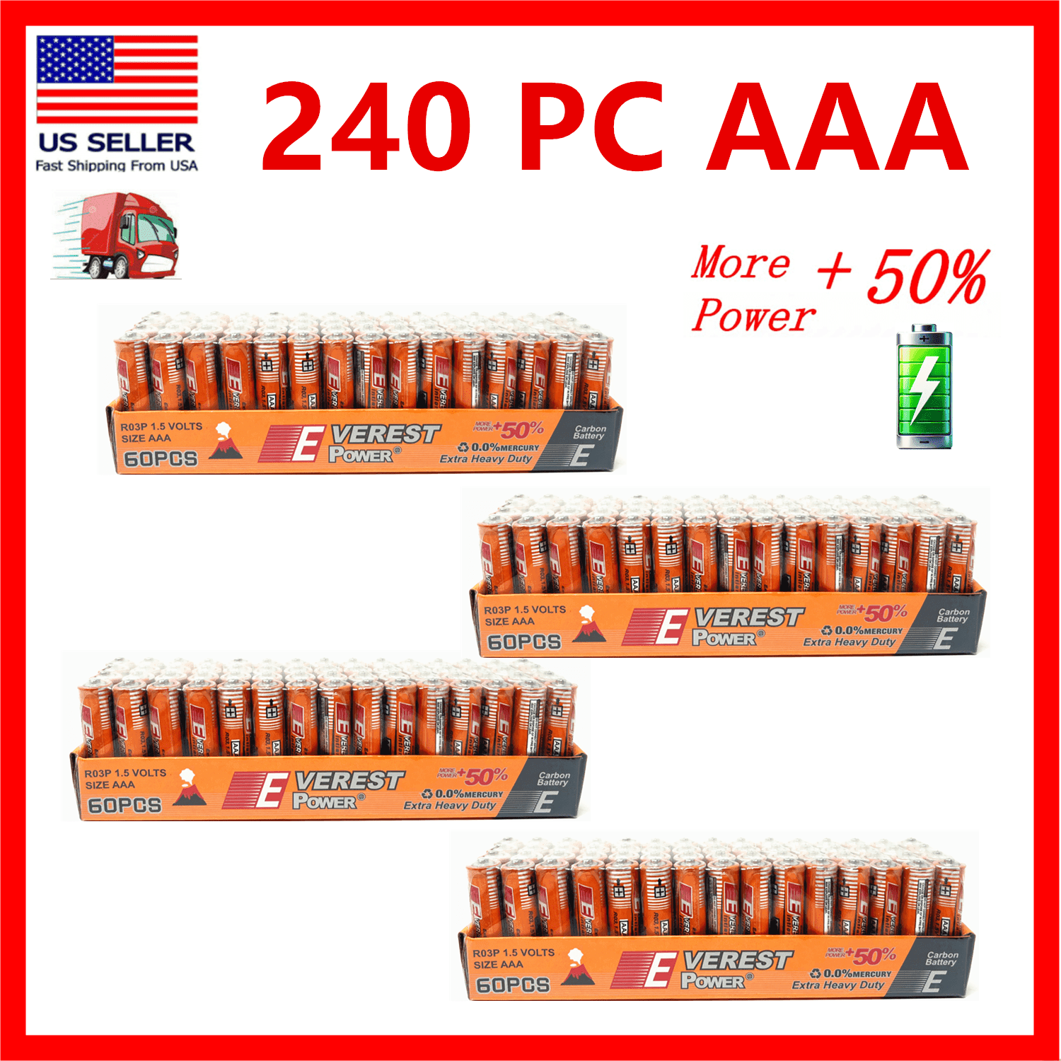 TEMU 240 Aaa Batteries 1.5v. Battery, New, Fresh, Home, Household Devices, Clocks, Lamps, Remotes
