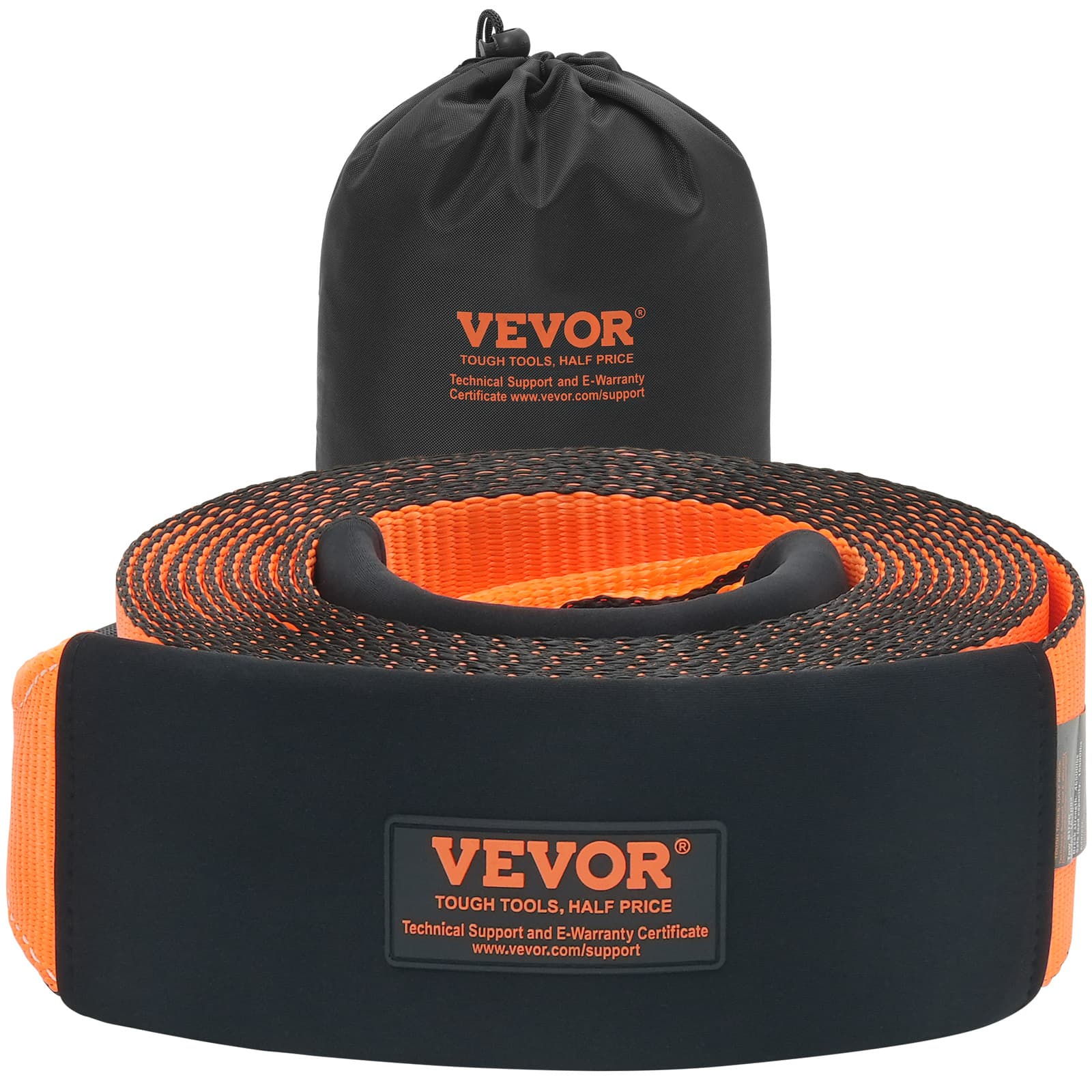 TEMU Vevor Recovery Tow Strap 4" X 30', 46,500 Lbs Break Strength, Triple Reinforced Loop Straps, , Off Road Towing And Recovery, Extreme , Protective Sleeves & Storage Bag