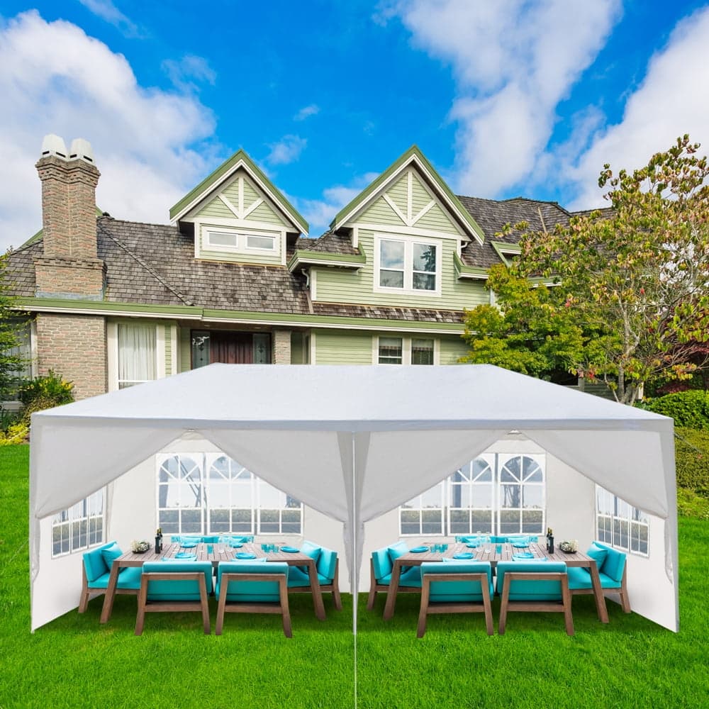 TEMU 10'x 20' Canopy Party Wedding Tent Garden Events With 6 Removable White