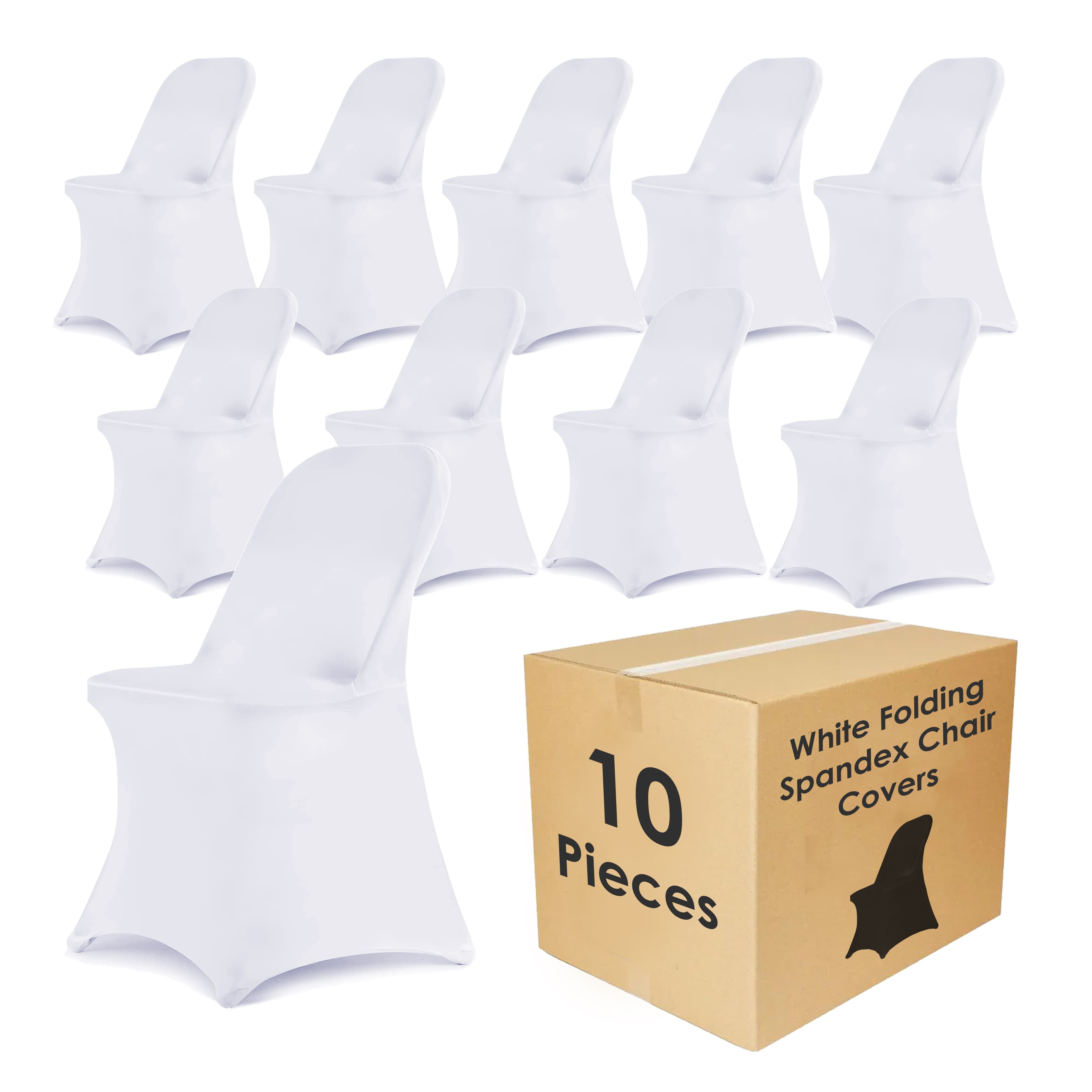 TEMU 10/30/50pcs Spandex Folding Chair Cover, Universal Fitted, Stretchable Chair Slipcover For Party And Wedding