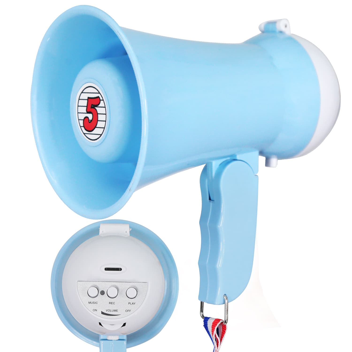 TEMU Megaphone 15w Bull Horn Kids Pa Speaker W 400 Yards Range Siren Lightweight Loud Mini