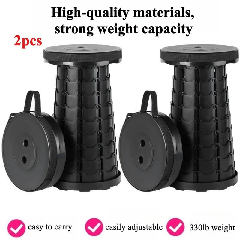TEMU Upgraded Foldable Stool, Retractable Stool Portable Collapsible Stool Chair For Party, Fishing, Hiking, Bbq, Outdoor Activities