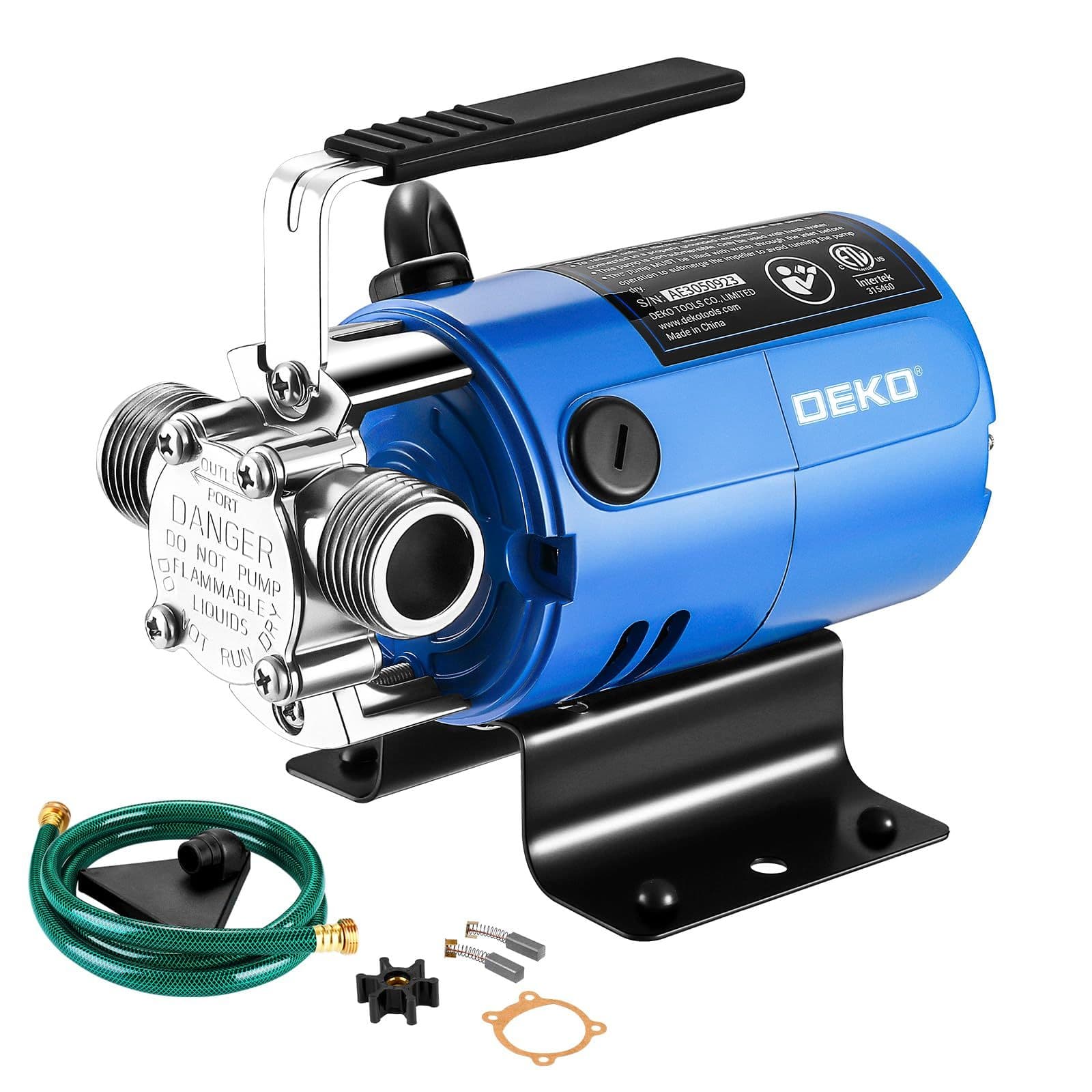 TEMU Dekopro 120v Water Pump Electric With 6ft Cable, Portable 330 Gph Transfer Utility Pump For Home, Gardening, Cars Washing, , Rain Barrels And Bath Room, Gifts For Men