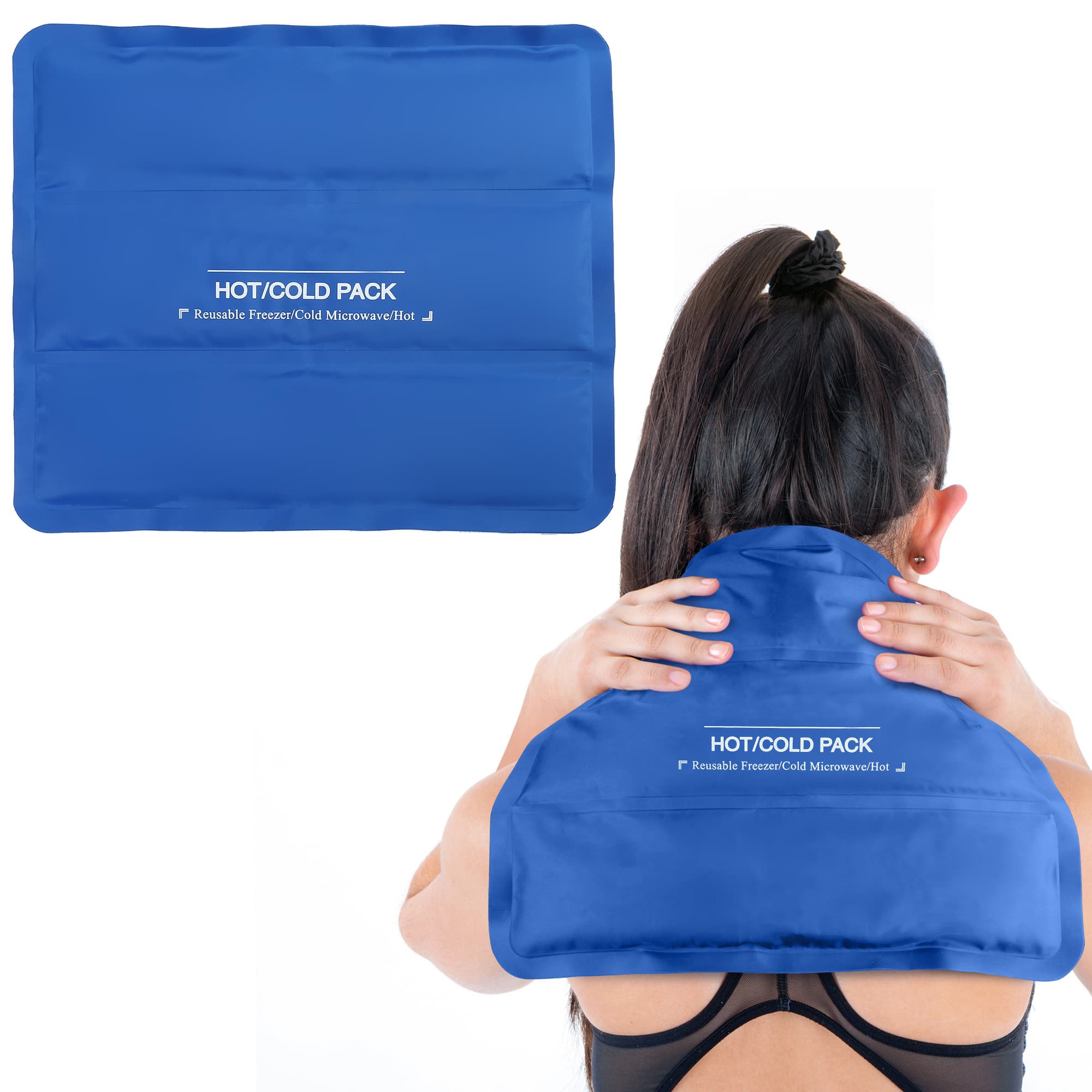 TEMU Reusable Large Gel Ice Pack Hot Cold Pack Heating Or Cooling Gel Pad For Back Shoulder Waist