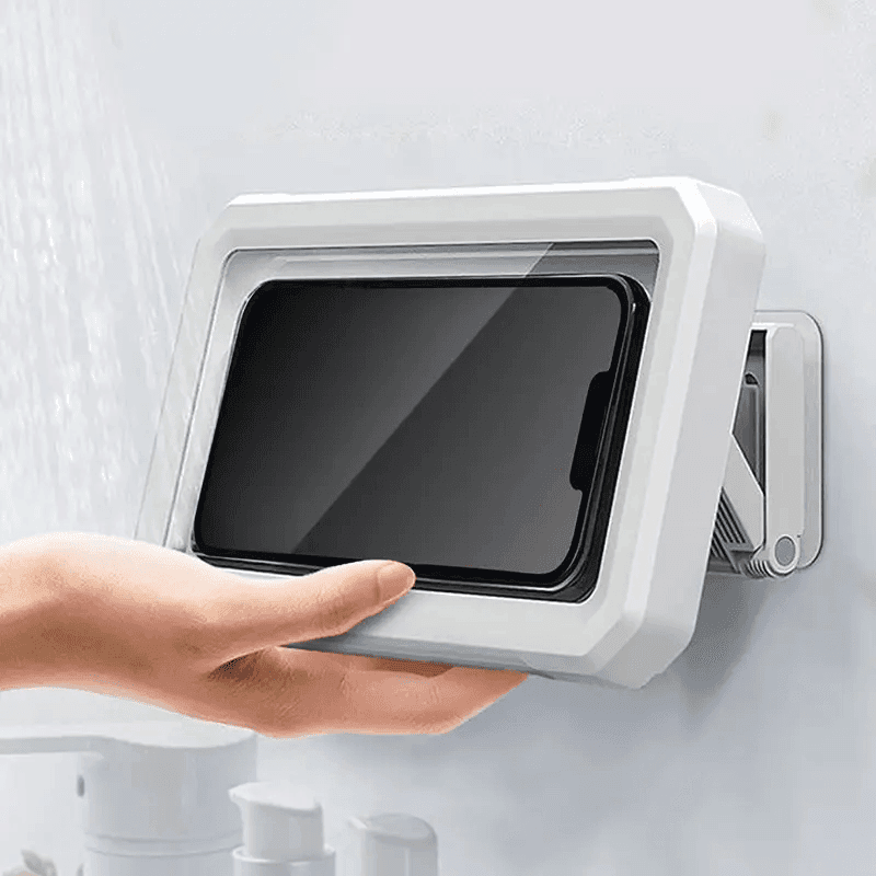 TEMU Shower Phone Holder | Compatible With Iphone 15/14/13/12/11 Pro Max/xs/xr Up To 6.8 Inches | Waterproof Wall Mount For Bathroom Shower, Viewing For Music & Video