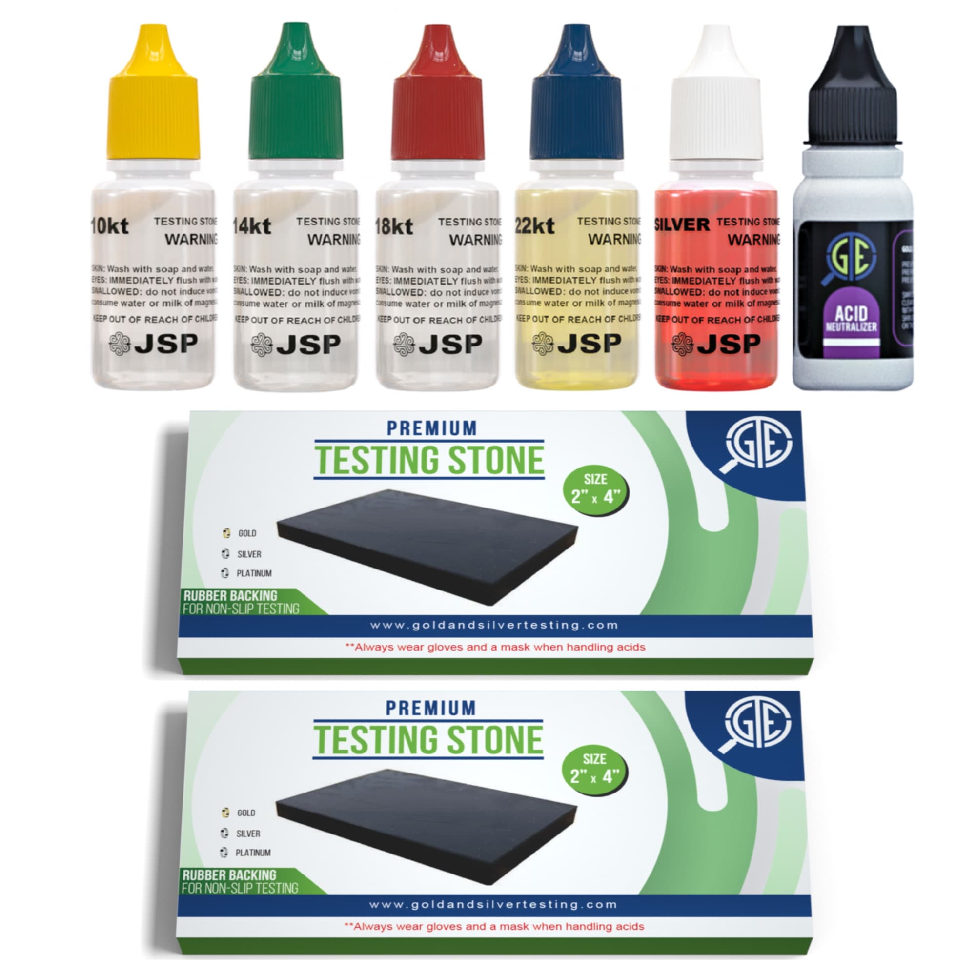 TEMU Jewelry Tester & Kit – 10k 14k 18k 22k Solutions With Test Stones – Test Golden & Silver-colored Items, 999 & 925 Materials