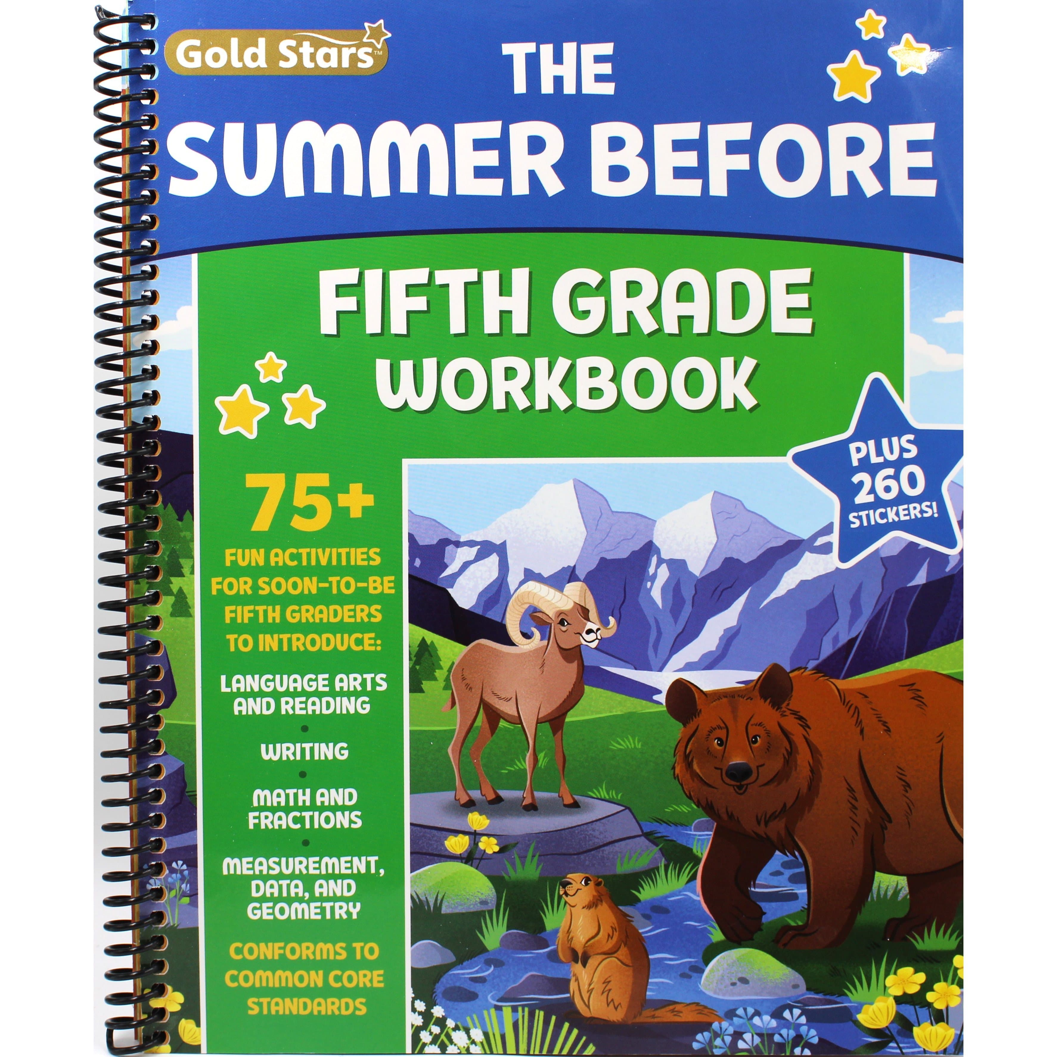 TEMU The Summer Before Fifth Grade Workbook: Bridging 4th To 5th Grade With 75+ Activities Math, Reading Comprehension, Writing, Language Arts, Fractions, Geometry, And More!