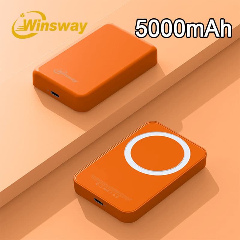 TEMU Winsway 5000mah Magnetic Mini Mobile Power Bank, Supports Pd And Qc 3.0 Fast Charging, Colorful And Versatile, Suitable For Iphone 17/16/15/14/13 Series