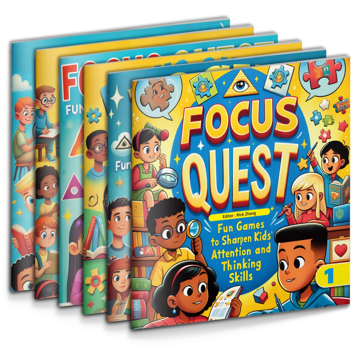 TEMU Focus Mastery For Kids: 6-book Attention Training Set