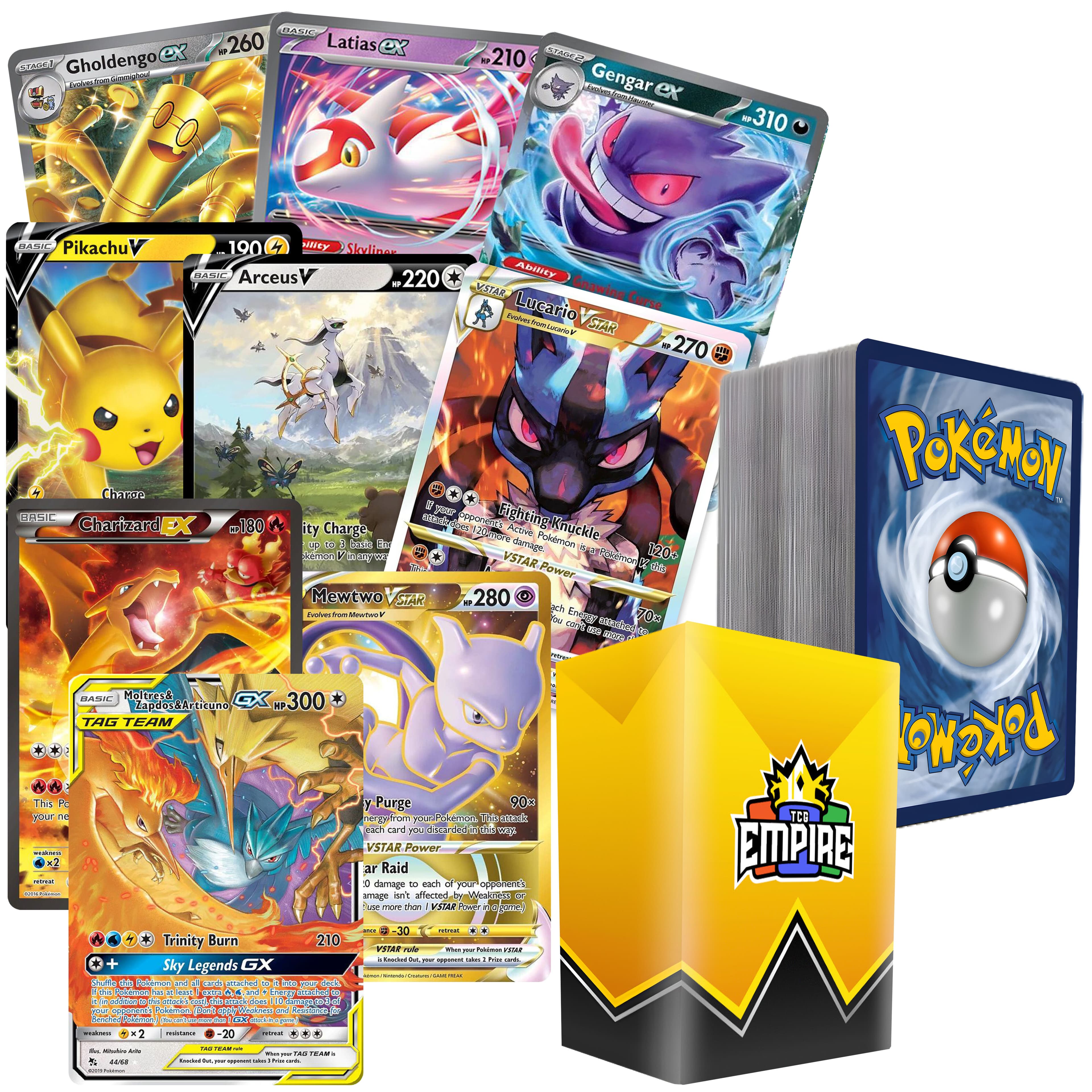 TEMU Pokémon Ultra Rare Bundle | 100+ Cards | 3x Double Or Ultra ! | & Included | Tcg Empire Storage Box