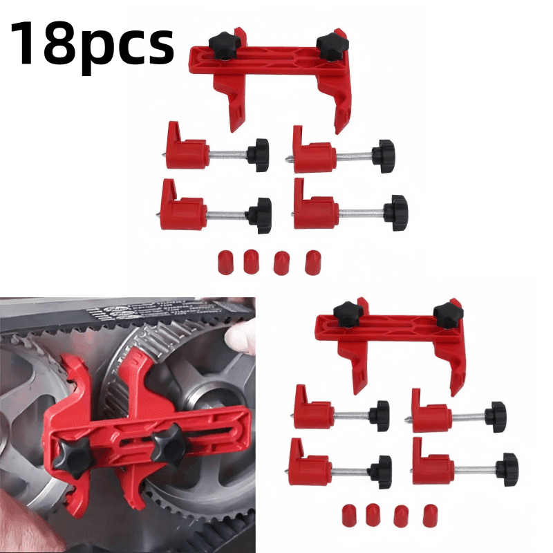 TEMU 18pcs Universal Timing Locking Tool Kit, Camshaft Locking Tool, Automotive Main Cam Locking Tool, Axle Locking Retainer, Engine Belt Timing Retainer Clamp, For Auto Repair & Engine Maintenance