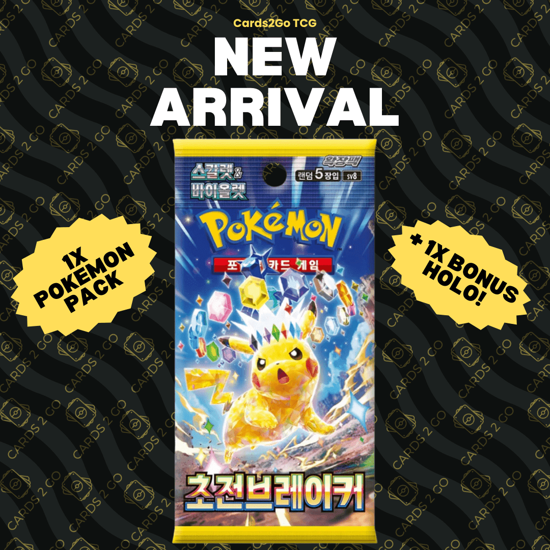 TEMU Cards - Pack 1x Sealed Authentic Breaker Korean + Bonus Holographic Card!