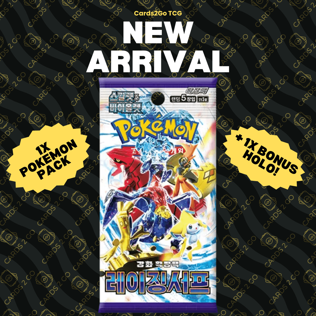 TEMU Cards - Pack 1x Sealed Authentic Raging Surf Korean + Bonus Holographic Card!