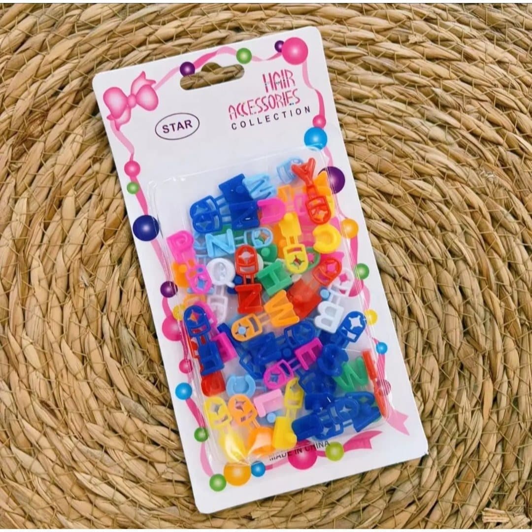 TEMU Abc Mini Letter Hair Clip Claws For Kids/girls 45pcs/park.