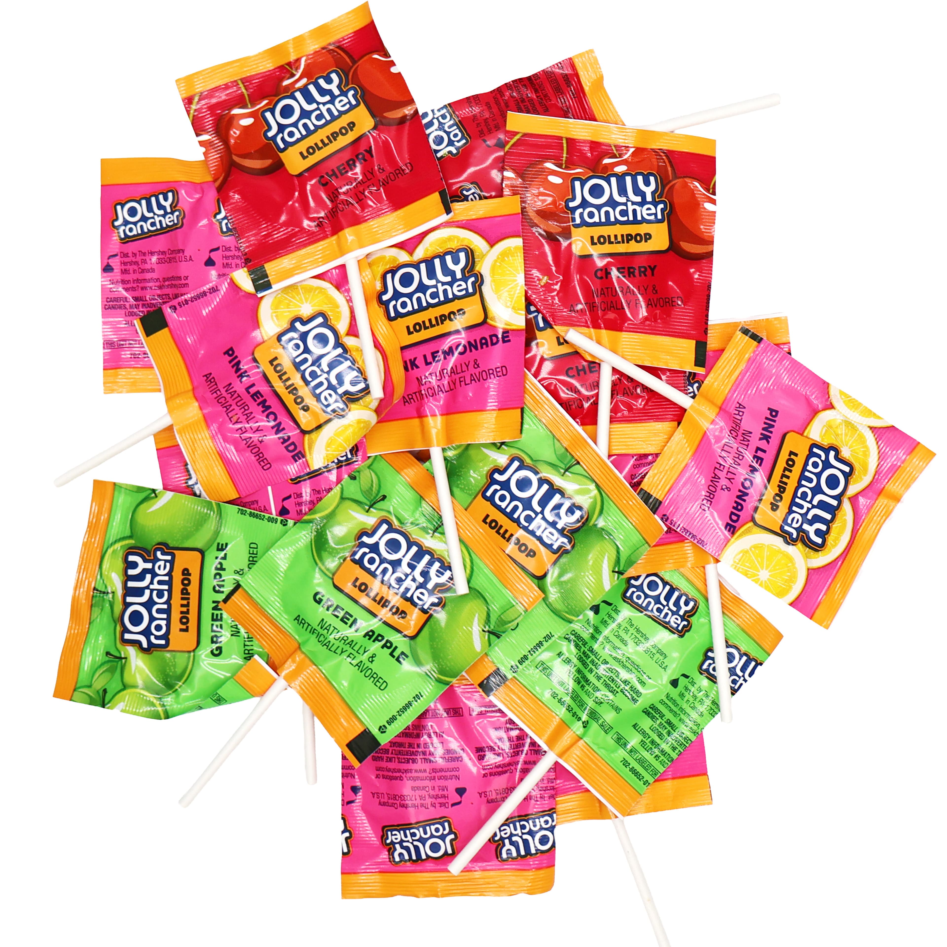 TEMU Jolly Rancher Flat Lollipops Assorted Flavors – Individually Wrapped Hard Candy Pops – Fruity Candy For Parties, Candy Bowls, Events & Giveaways