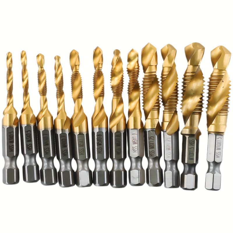 TEMU 6-piece Steel Screw Extractor | Titanium Coated Hexagonal Drill Bit Set (6-20mm/m3-m10) | Wood Universal | Sliding Screw Rescue Tool