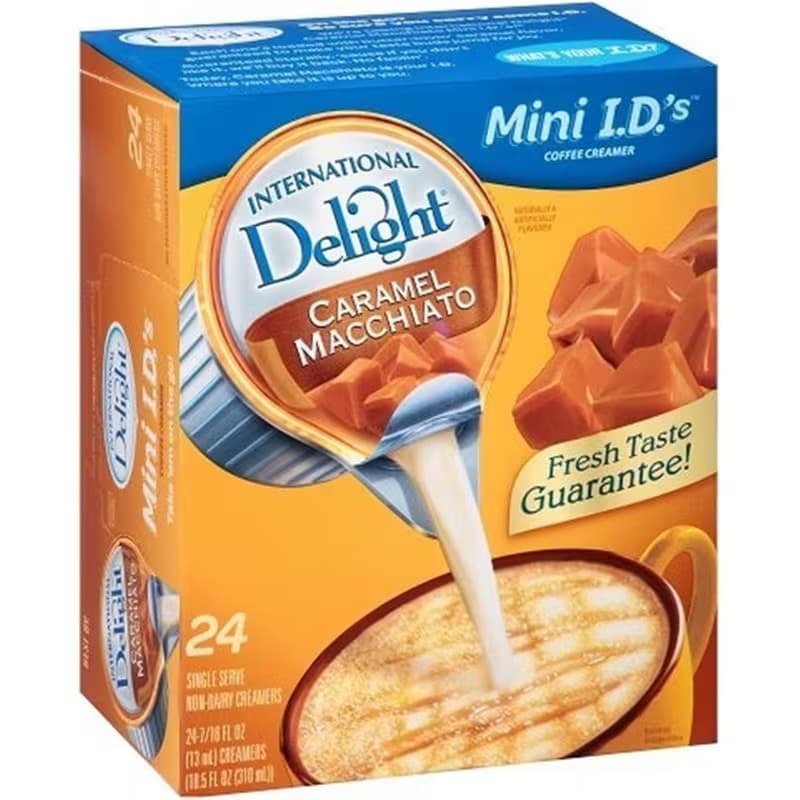 TEMU Singles, 0.44 Fl Oz, 24 Count International Delight Coffee House Inspirations Caramel Macchiato Non-dairy Creamer