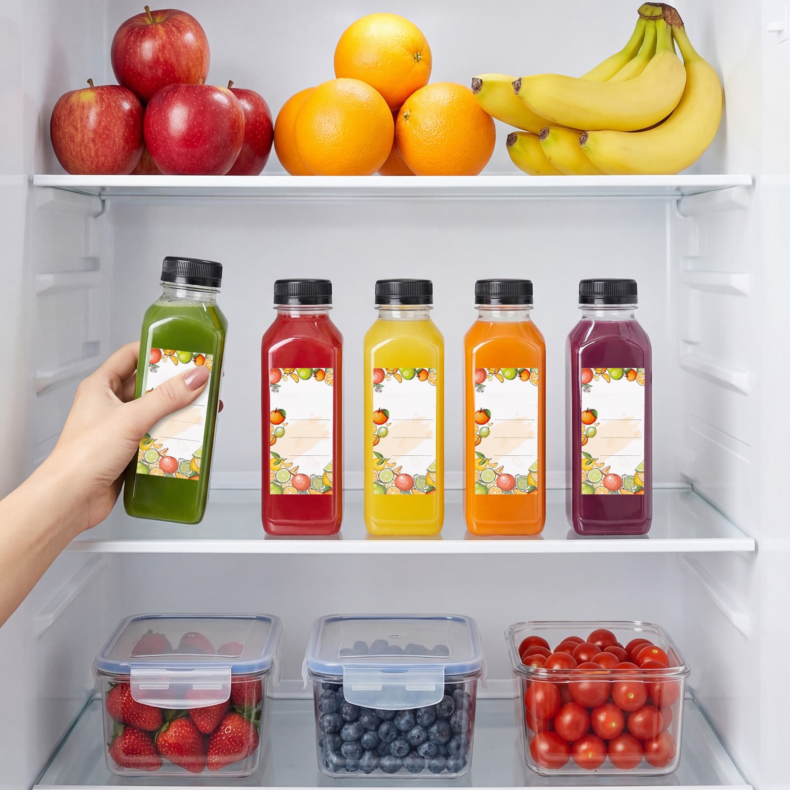 TEMU Whonline 100pcs/118pcs/140pcs/142pcs 12oz/16oz Juice Bottles With Caps, Empty Plastic Bottles , Funnel And Brush For Juice, Smoothies, Ginger, Tea, Coffee. 1*funnel & 1*brush (color Random).