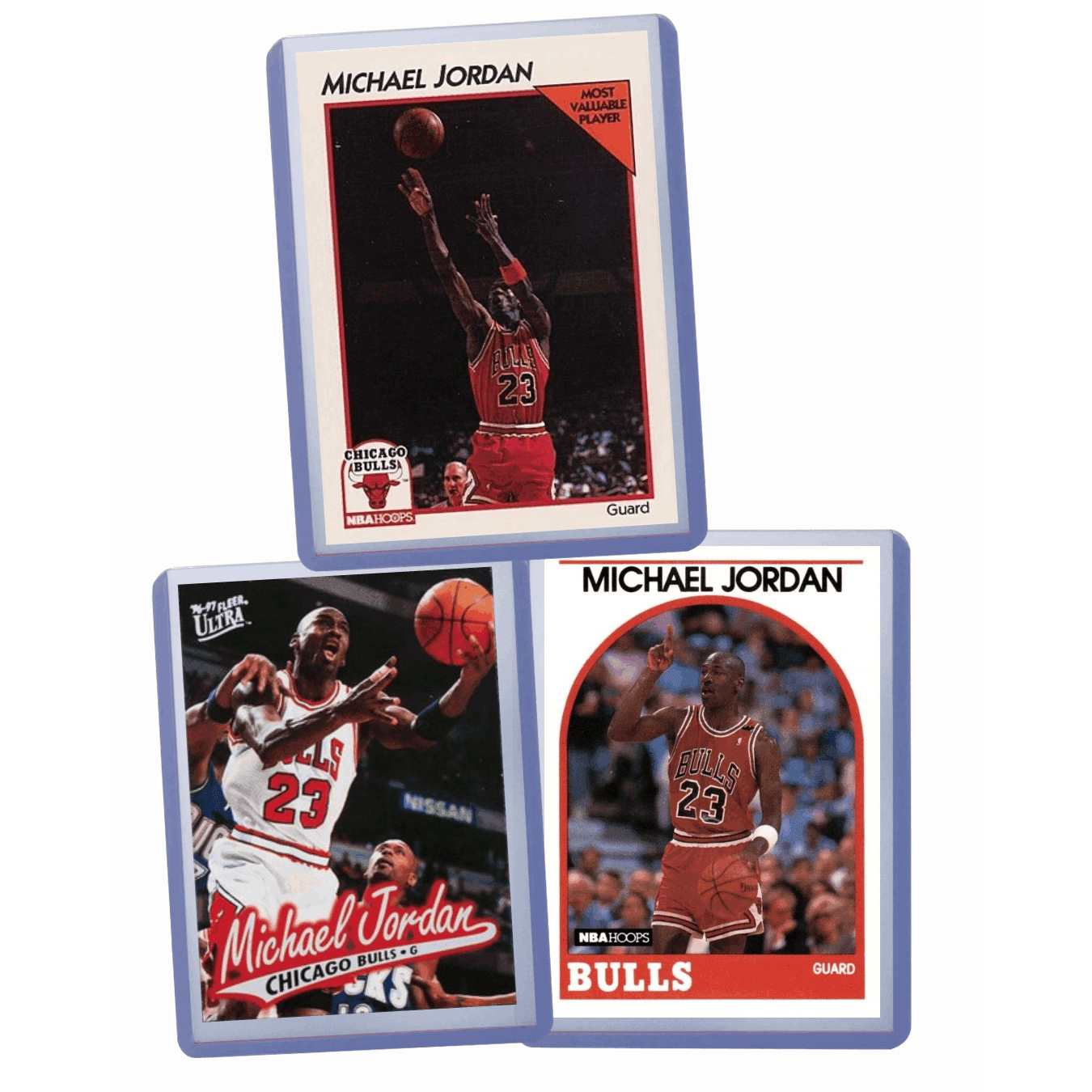 TEMU Michael Jordan Mj (3) Assorted Basketball Cards Bundle - Chicago Trading Cards - Mvp # 23