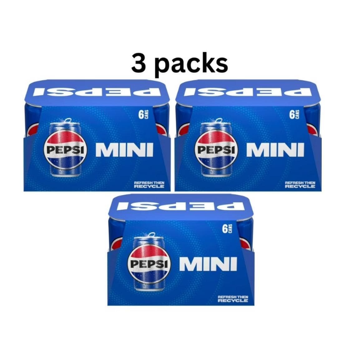 TEMU 3 Packs Soda Pop Cola 7.5 Fl Oz 6 Pack, Paperboard, Allergens Not Contained