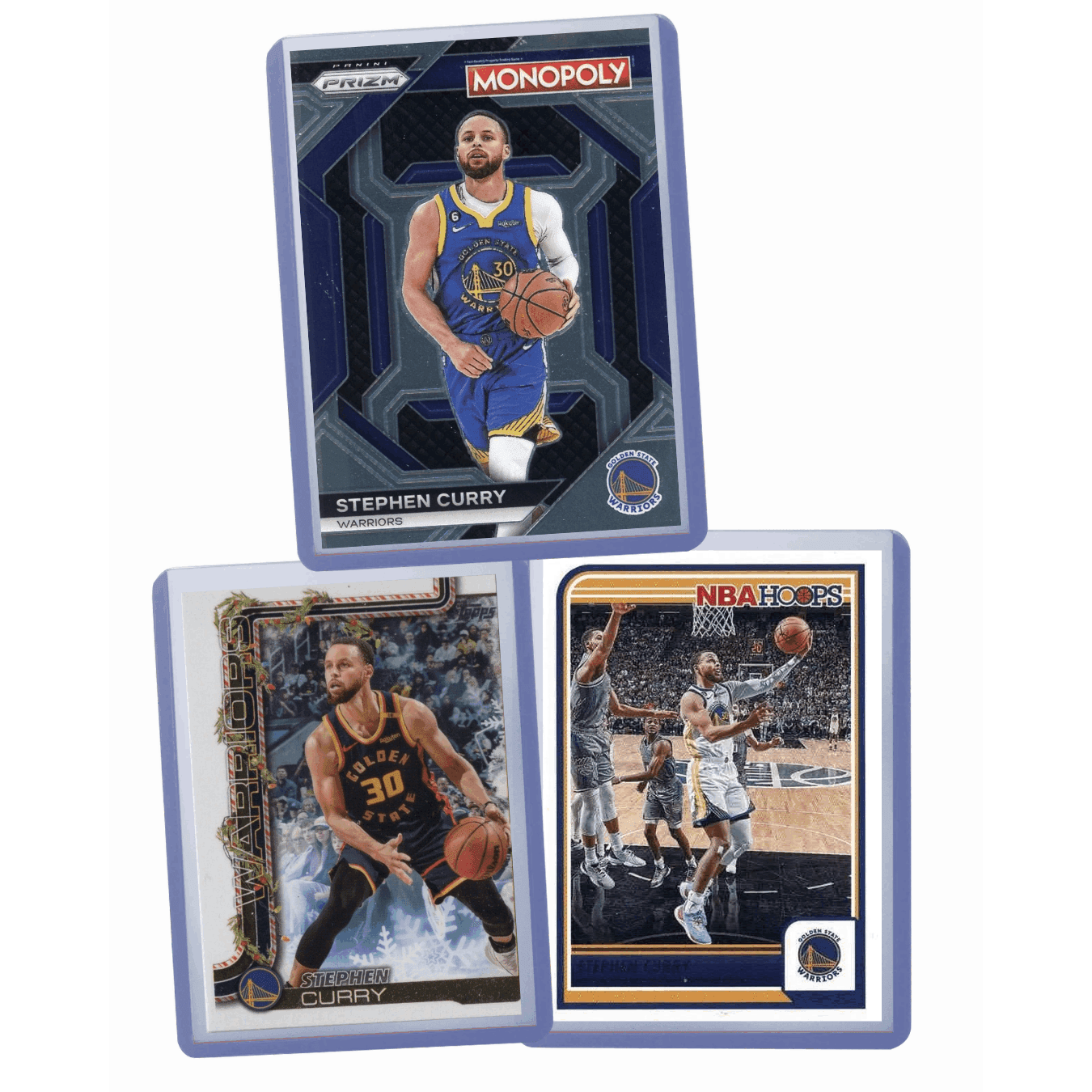 TEMU Curry (3) Assorted Basketball Cards Bundle - Warriors Trading Cards - Mvp # 30