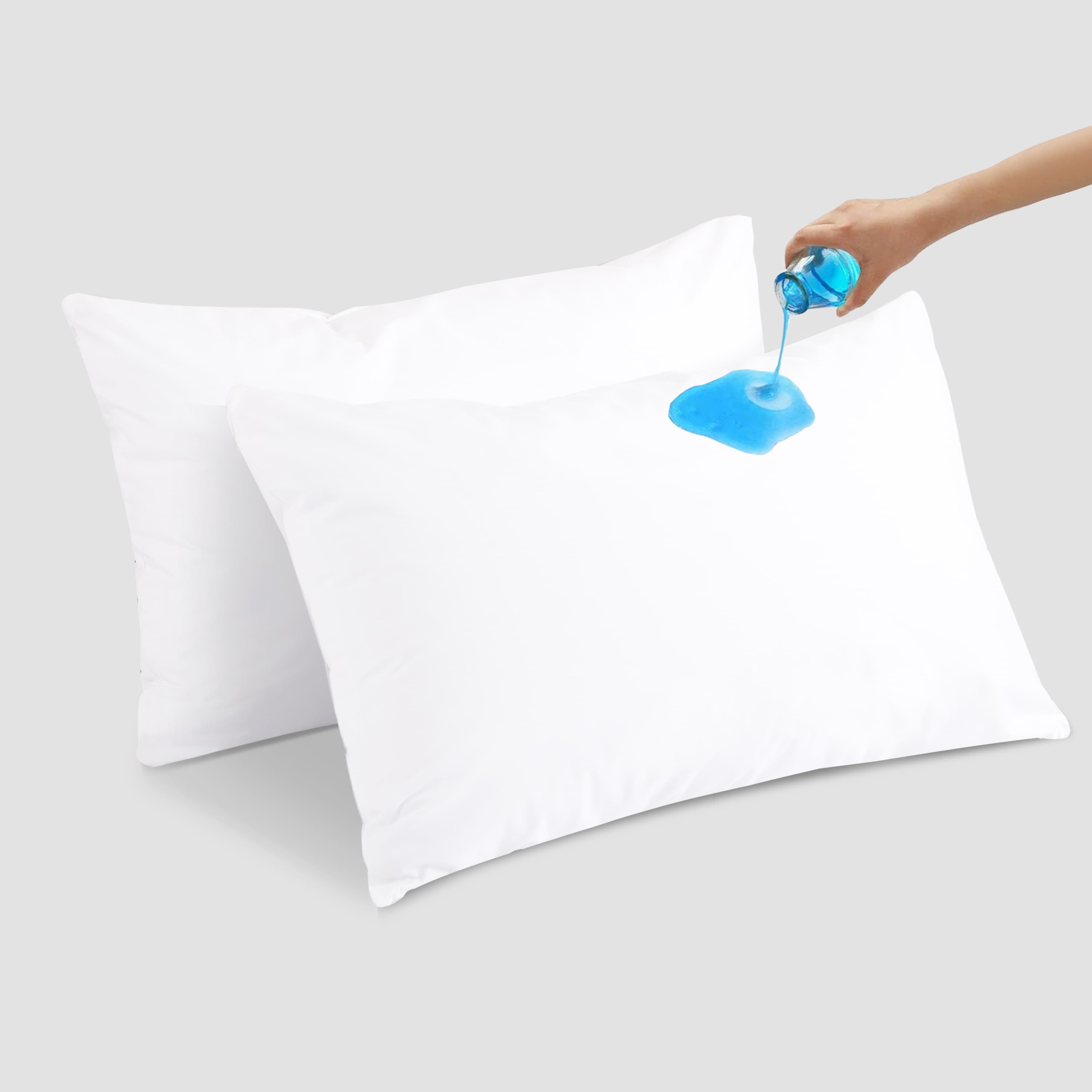 TEMU Pillow Protectors With Zipper Waterproof Bed Pillowcase 20x30 Hypoallergenic Pillow Covers 20x40 In Queen King Size