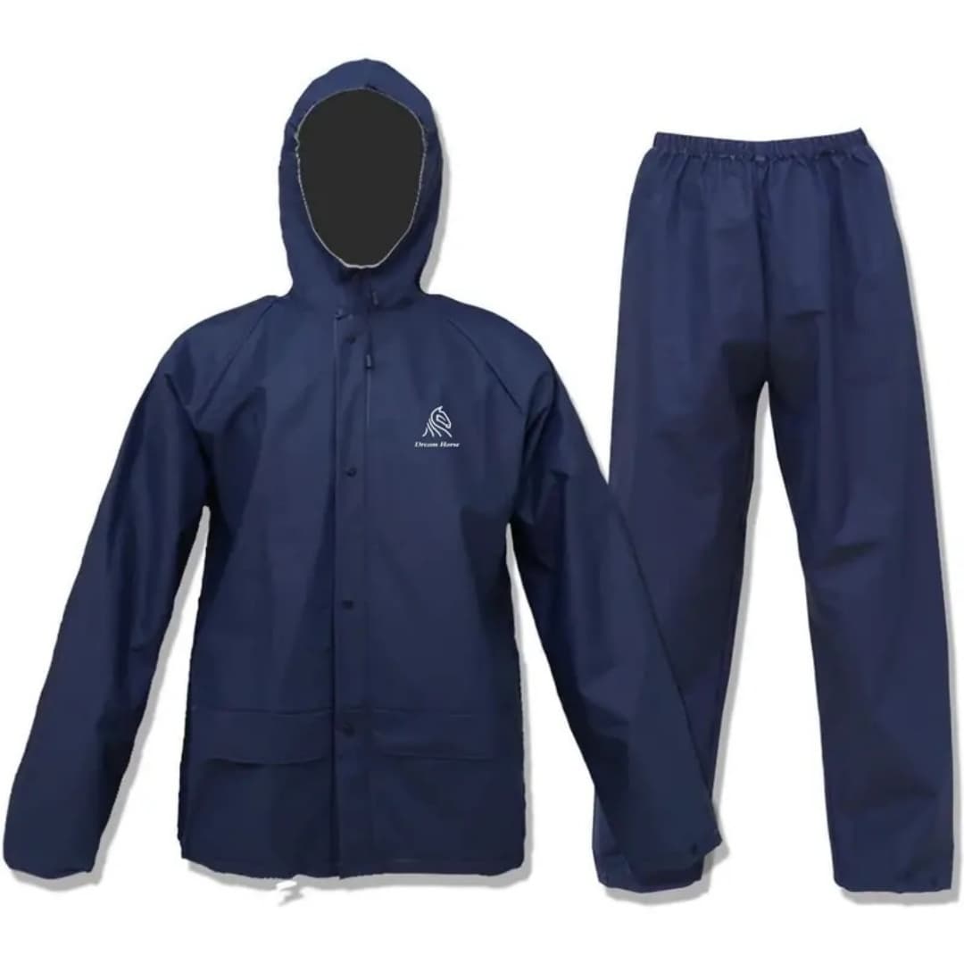 TEMU Ultra Lite Rain Coat With Pants For Men Women, Waterproof Rain Suit For Sport,rain Suits Lightweight Rain Gear (navy)