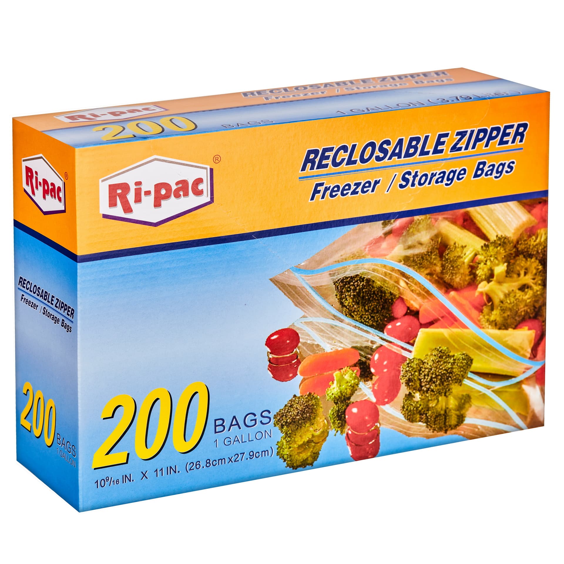 TEMU Reclosable Zipper Freezer Storage Bags, , 1 Gallon