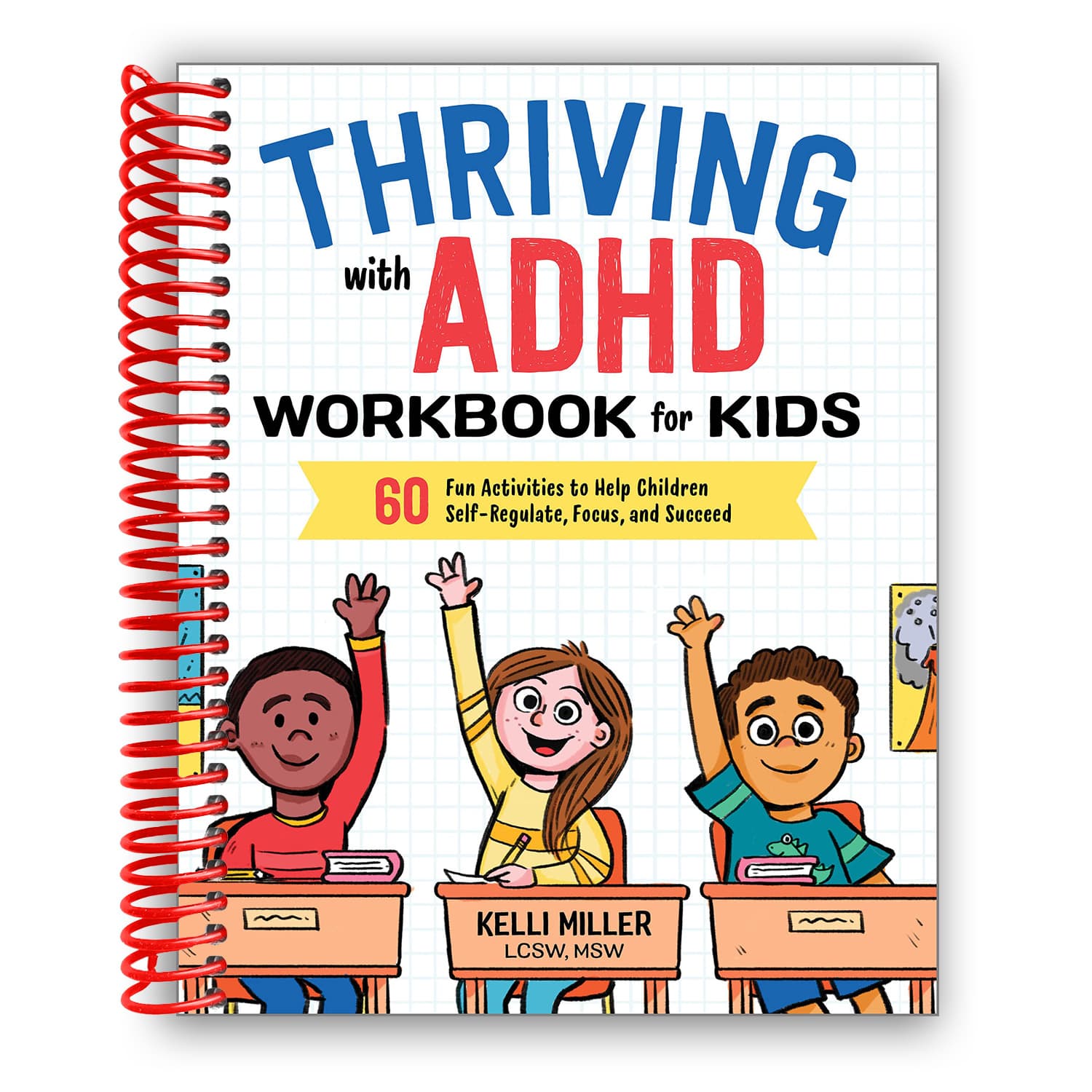 TEMU Thriving With Adhd Workbook For Kids: 60 Fun Activities To Help Children Self-regulate, Focus, And Succeed (spiral Bound)