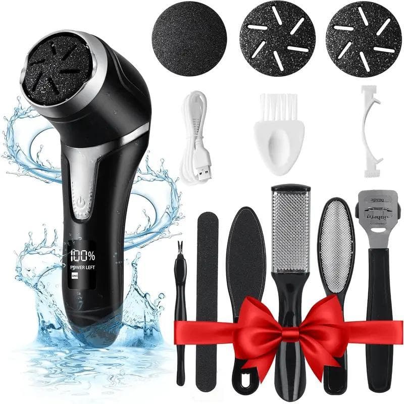 TEMU Electric Callus Remover For Feet (with Dander Vacuum), Portable Pedicure Kit Foot File Callus Remover, Rechargeable Foot File For Foot Care Remover
