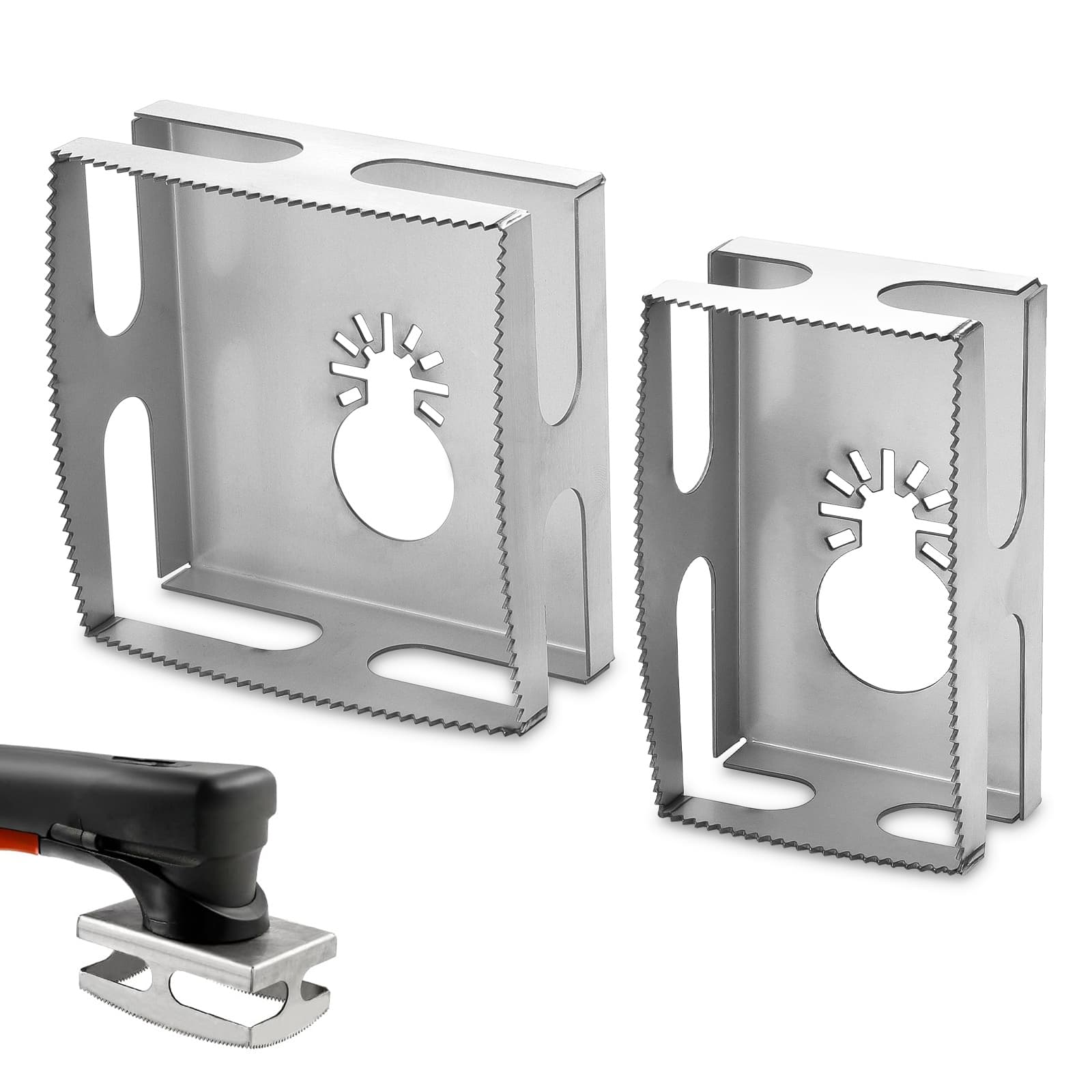 TEMU 2pcs Professional Stainless Slot Cutters, Precision Oscillating Tool For Electrical Outlet Boxes & , Wood/drywall/tile Cutting, Ideal For Electricians