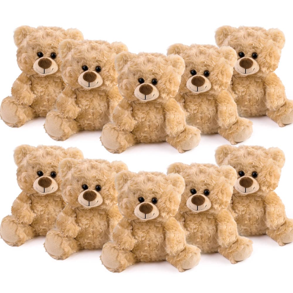 TEMU Teddy Bulk 8 Inch Small Teddy Bear Stuffed Animals For Kids, Christmas Gifts