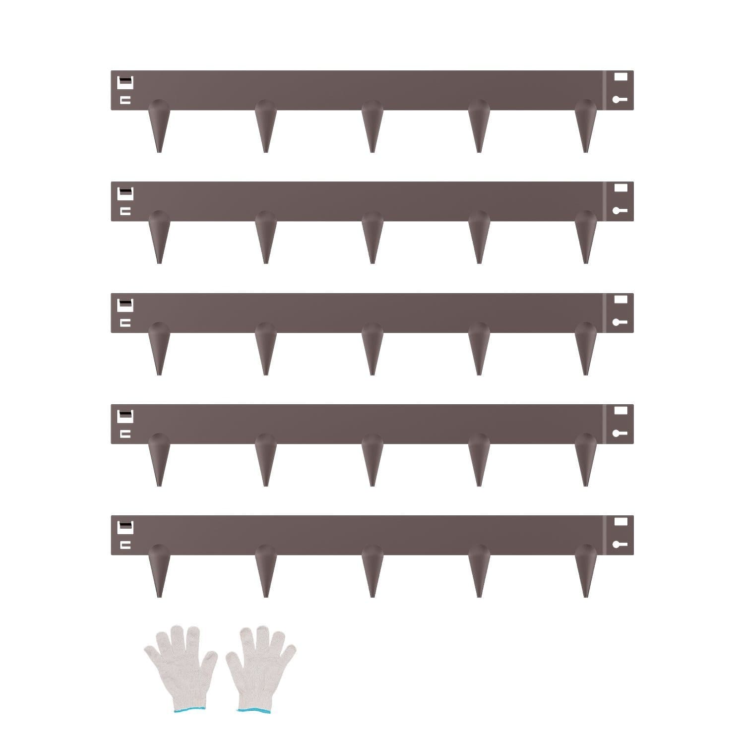 TEMU Vevor Steel Landscape Edging 5 Packs 39 X 3in / 39 X 4in / 39 X 5in Rust-resistant Garden Edging Border Black/dark Grey/brown