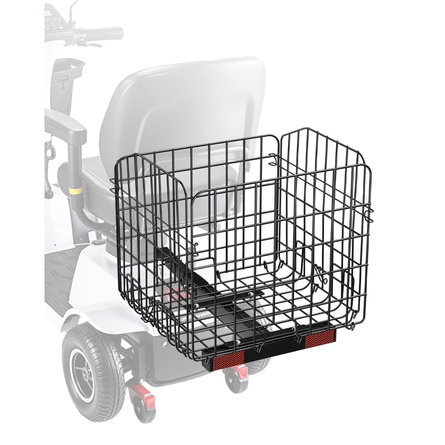 TEMU Vevor Scooter Rear Basket Folding Basket 1-inch Receiver Scooter, No Lining/with Lining, T-shaped/no Bracket