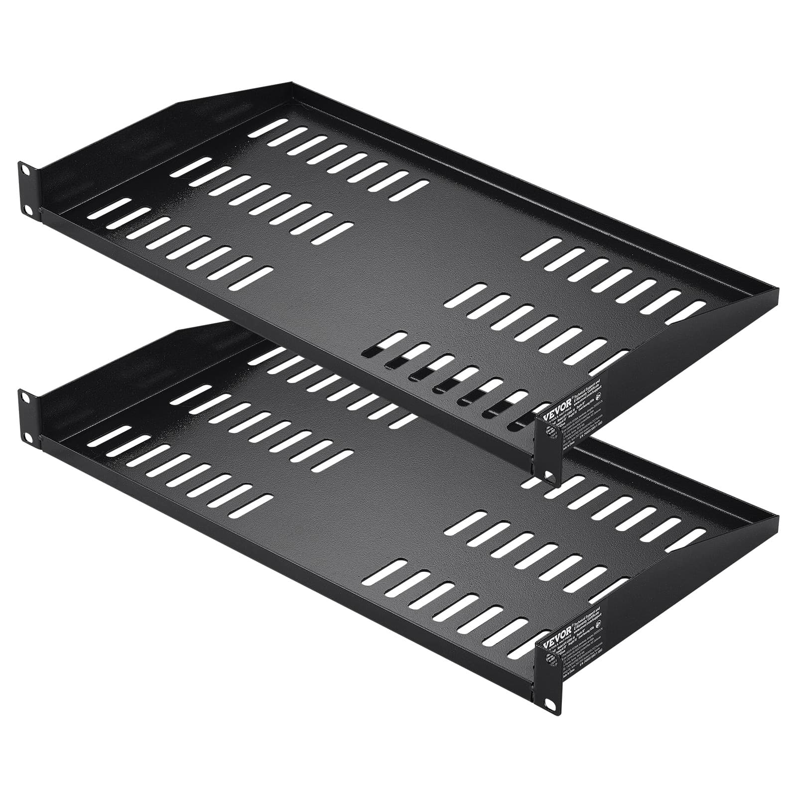 TEMU Vevor 2pcs 1u Server Rack Shelf 10"/254 Mm Depth Vented Rack Mount Shelf Tray