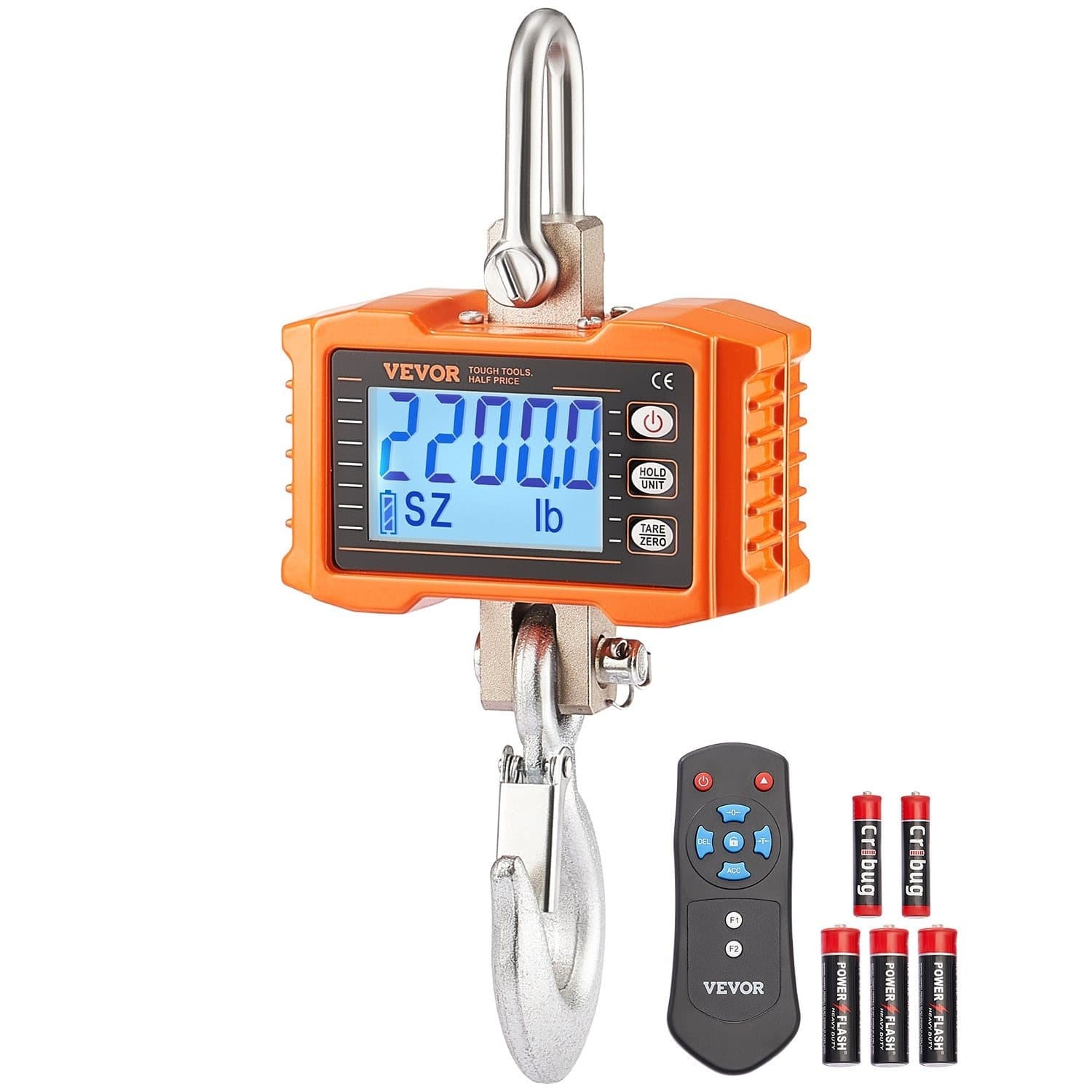 TEMU Vevor Digital Crane Scale Industrial Hanging Scale 2200 Lbs/1000 Kg Heavy Duty Scale
