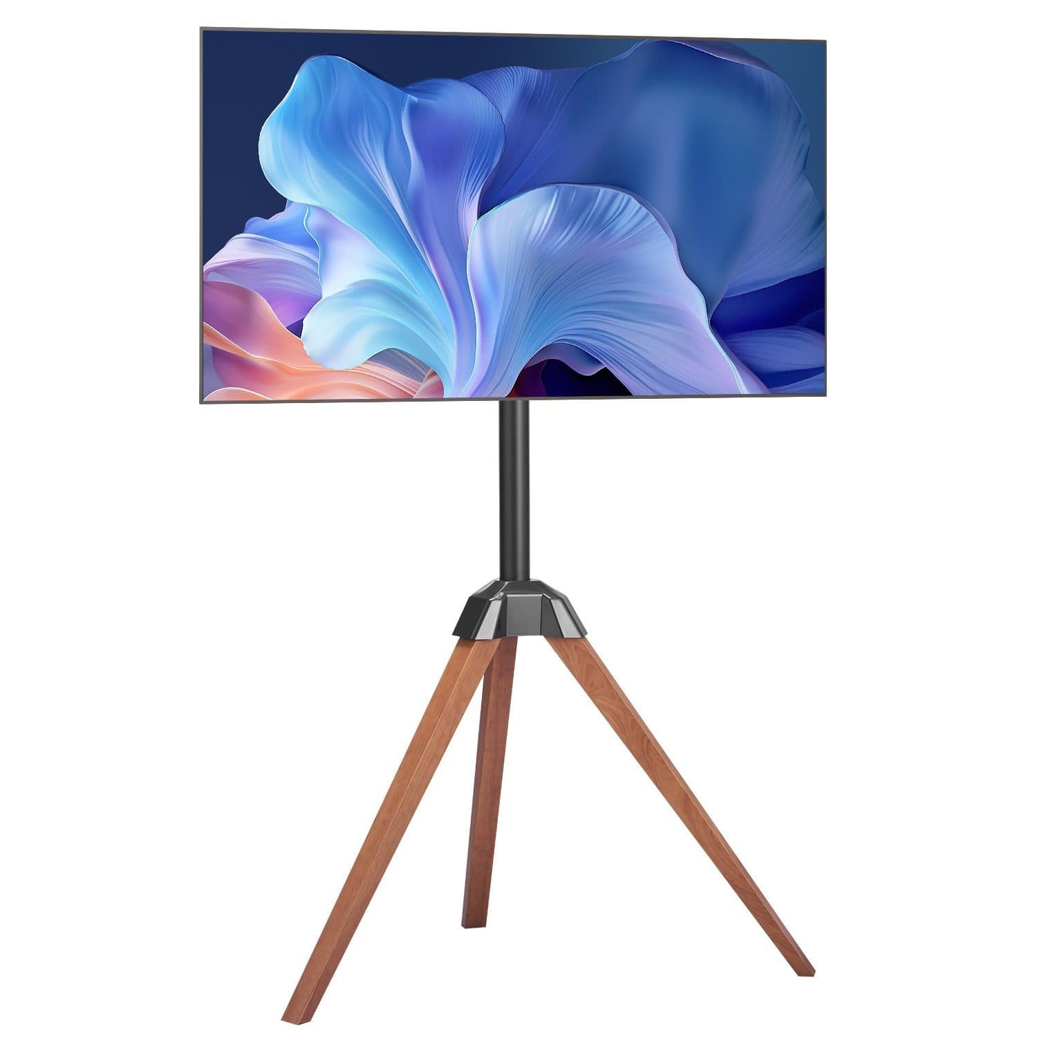 TEMU Vevor Tripod Easel Tv Stand Wood Legs To 99 Lbs For 40-65 Inch Screens