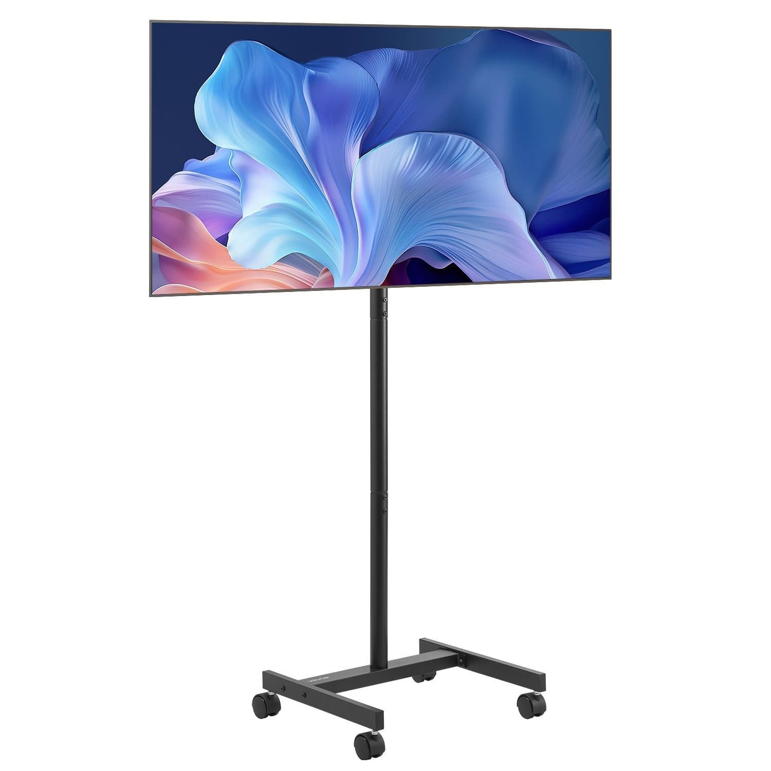 TEMU Vevor Rolling Tv Stand Mobile Tv Cart To 44 Lbs For 17-55 Inch Screens
