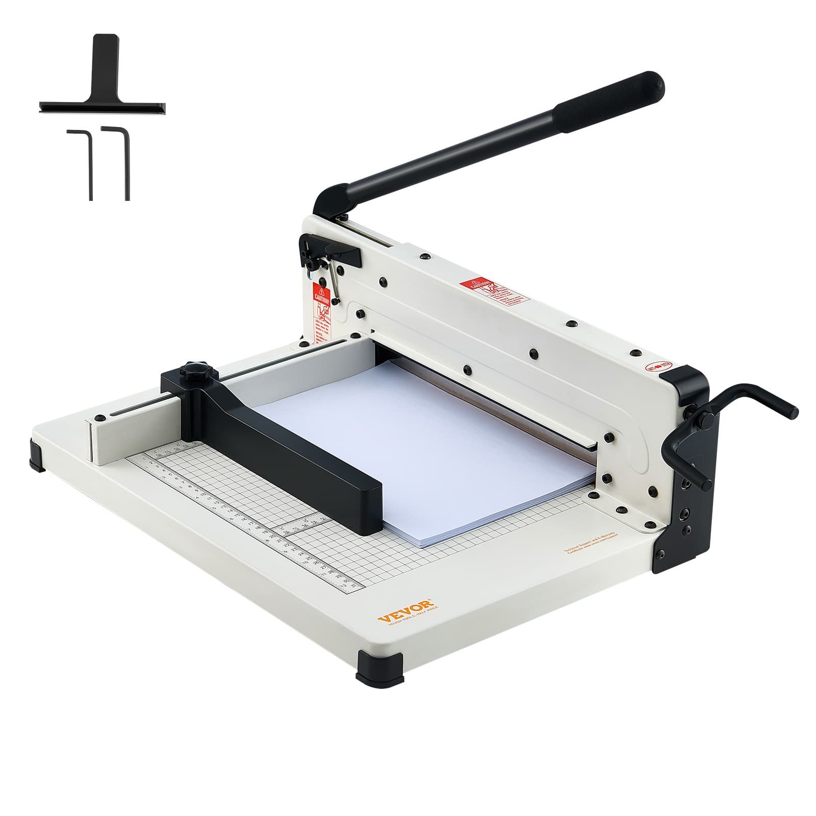 TEMU Vevor Paper Cutter 12/17 Inch A3/a4 Guillotine Paper Trimmer 400 Sheet Capacity Metal Base