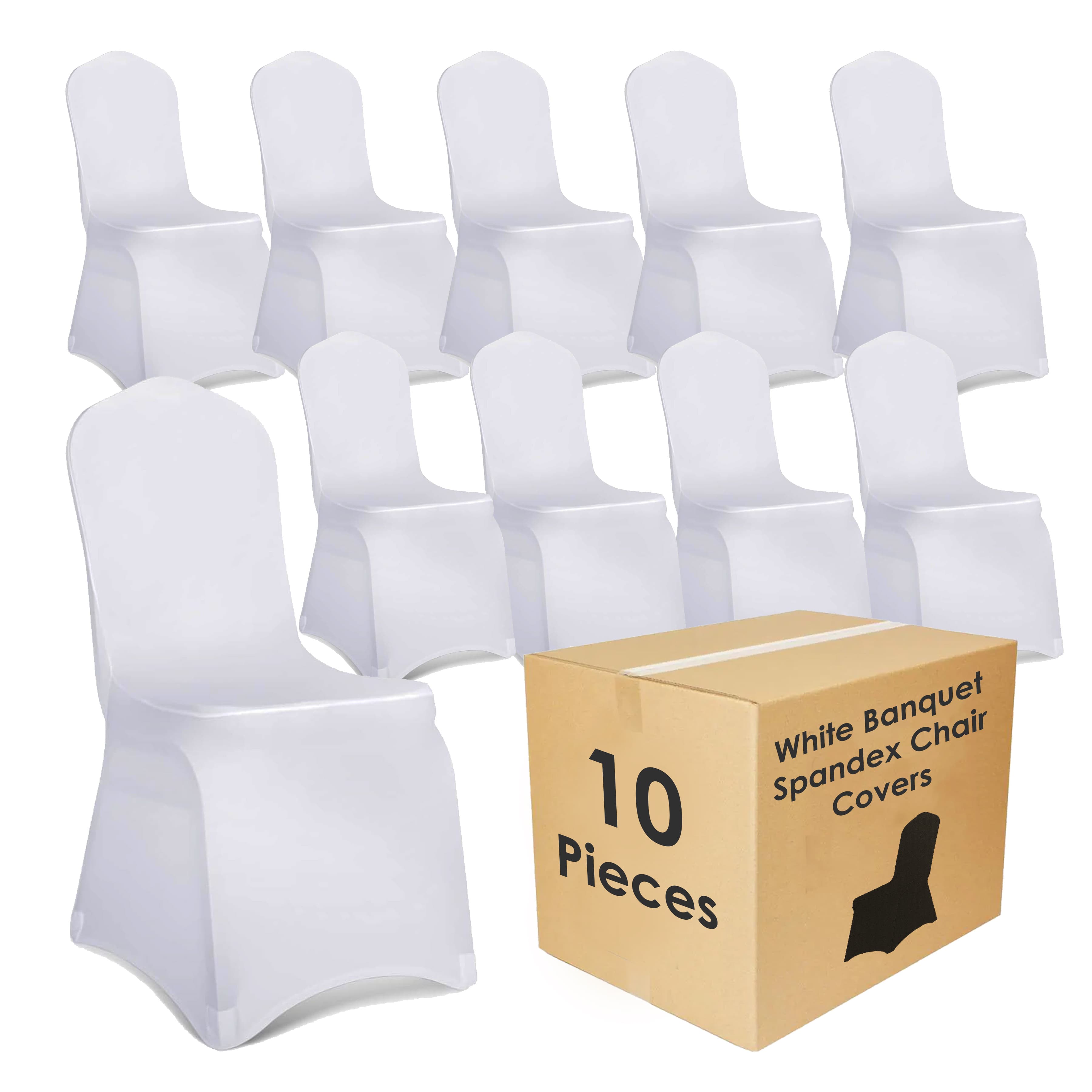 TEMU 10pcs Spandex Banquet Chair Cover, Banquet Chair Cover, Universal Fitted, Stretchable Chair Slipcover For Party And Wedding