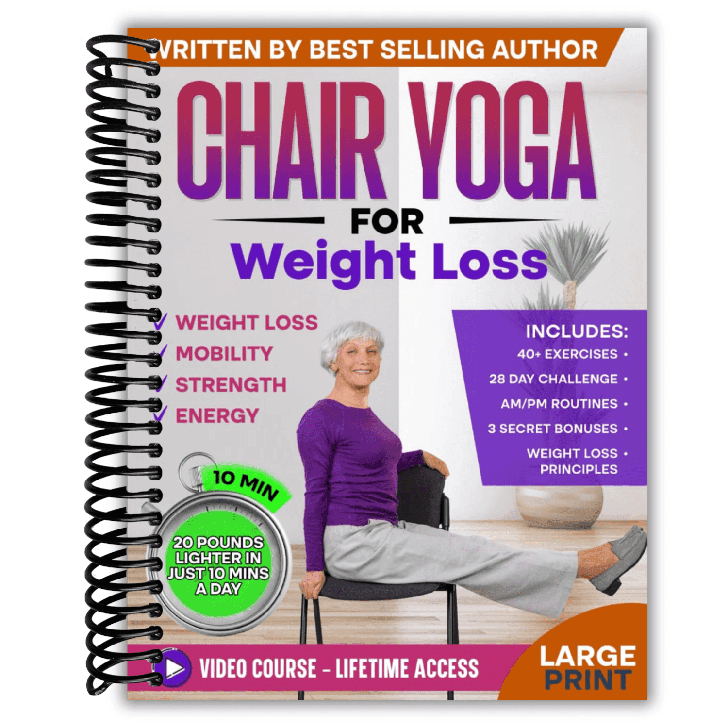 TEMU Chair Yoga For Weight Loss & Toning: Complete Guide To Look And Feel Better In Just 10 Minutes A Day - Exercise Book For Seniors Over 60 (defy Aging At Home)