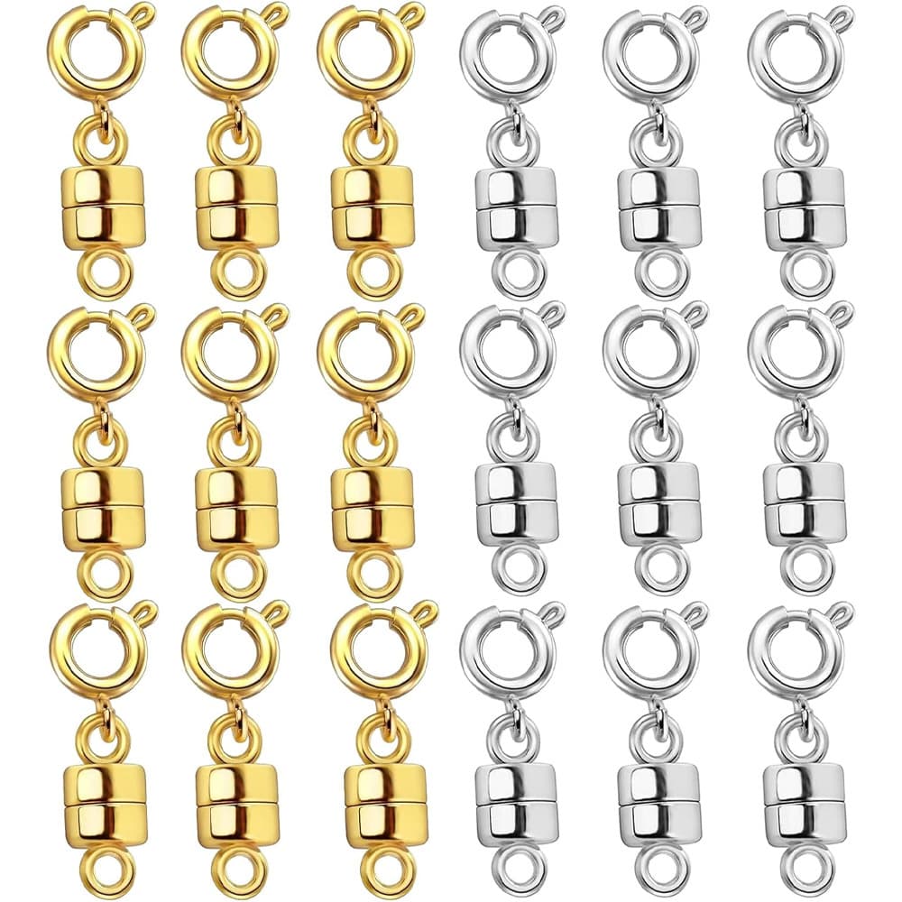 TEMU Magnetic Necklace Clasps And Closures, Jewelry Clasps For Bracelet Necklaces Chain, Jewelry Making Necklace Clasps